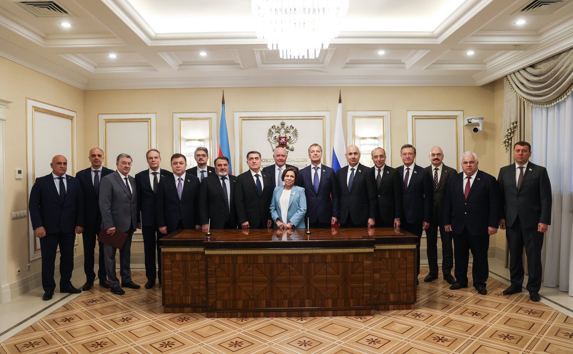 Церемония подписания плана работы («дорожной карты») Межпарламентской комиссии по сотрудничеству Федерального Собрания Российской Федерации и Милли Меджлиса Азербайджанской Республики на 2024–2026 годы