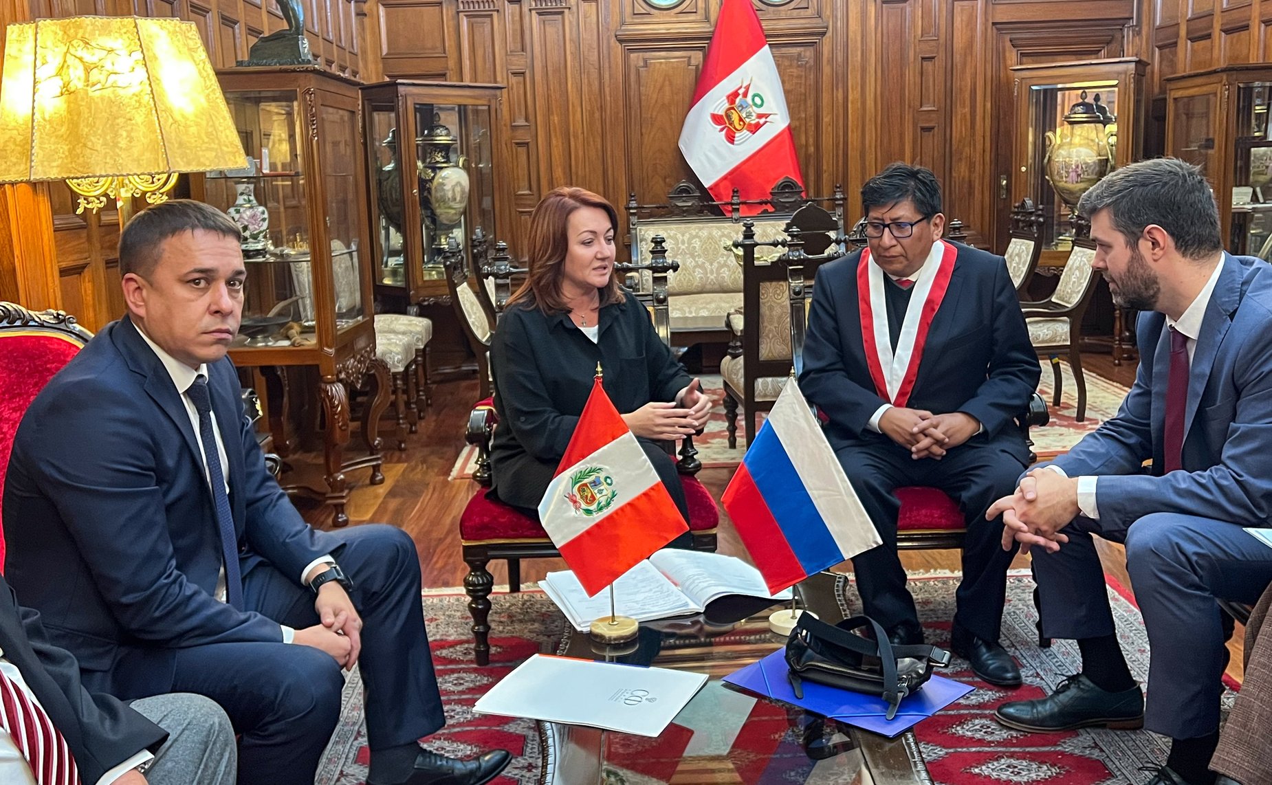 Сенаторы РФ встретились со вторым заместителем Председателя Конгресса Республики Перу Вальдемаром Серроном Рохасом