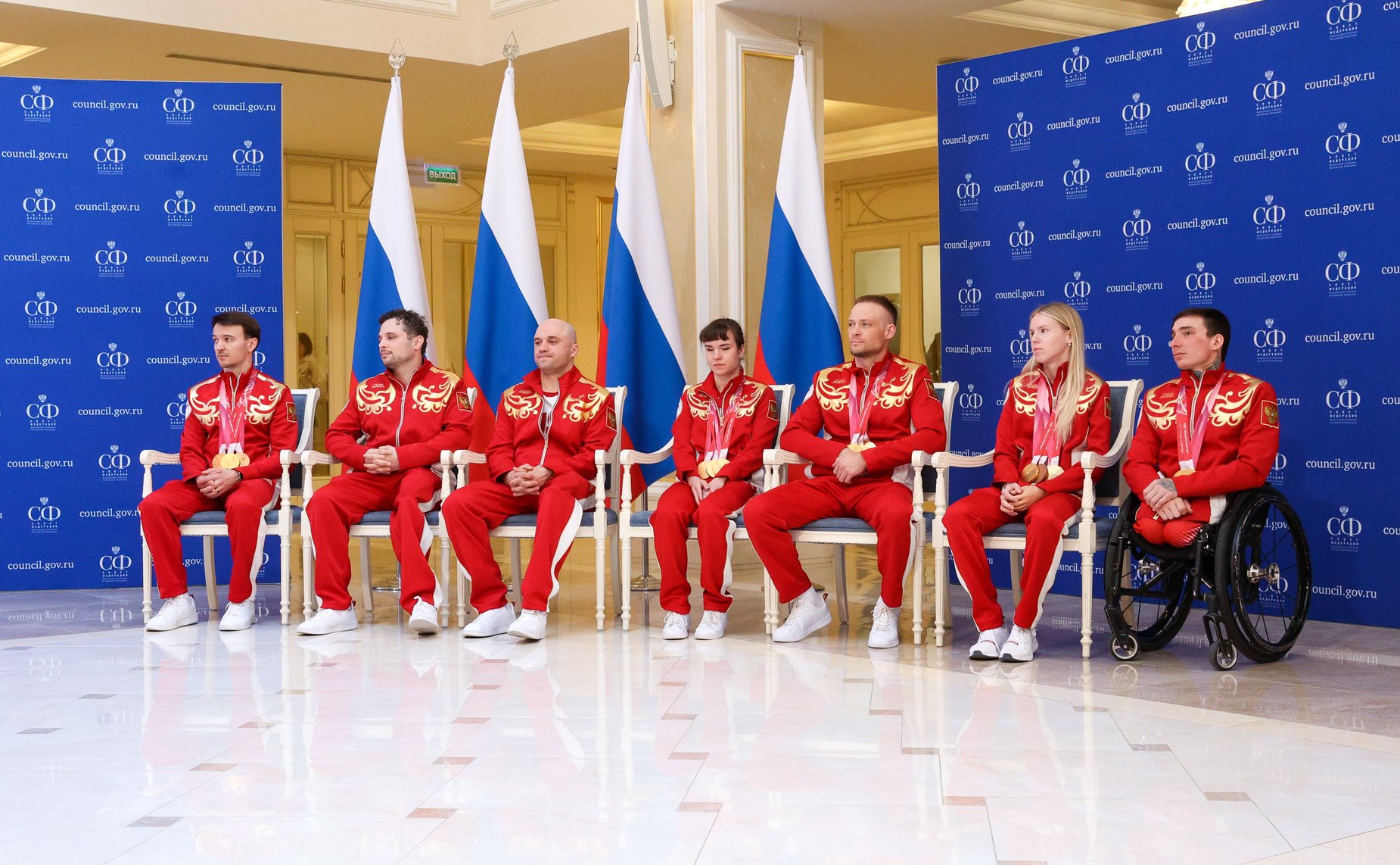 Встреча Председателя Совета Федерации Валентины Матвиенко с членами паралимпийской сборной России — победителями и призёрами ХIV Паралимпийских зимних игр 2026 года в Италии