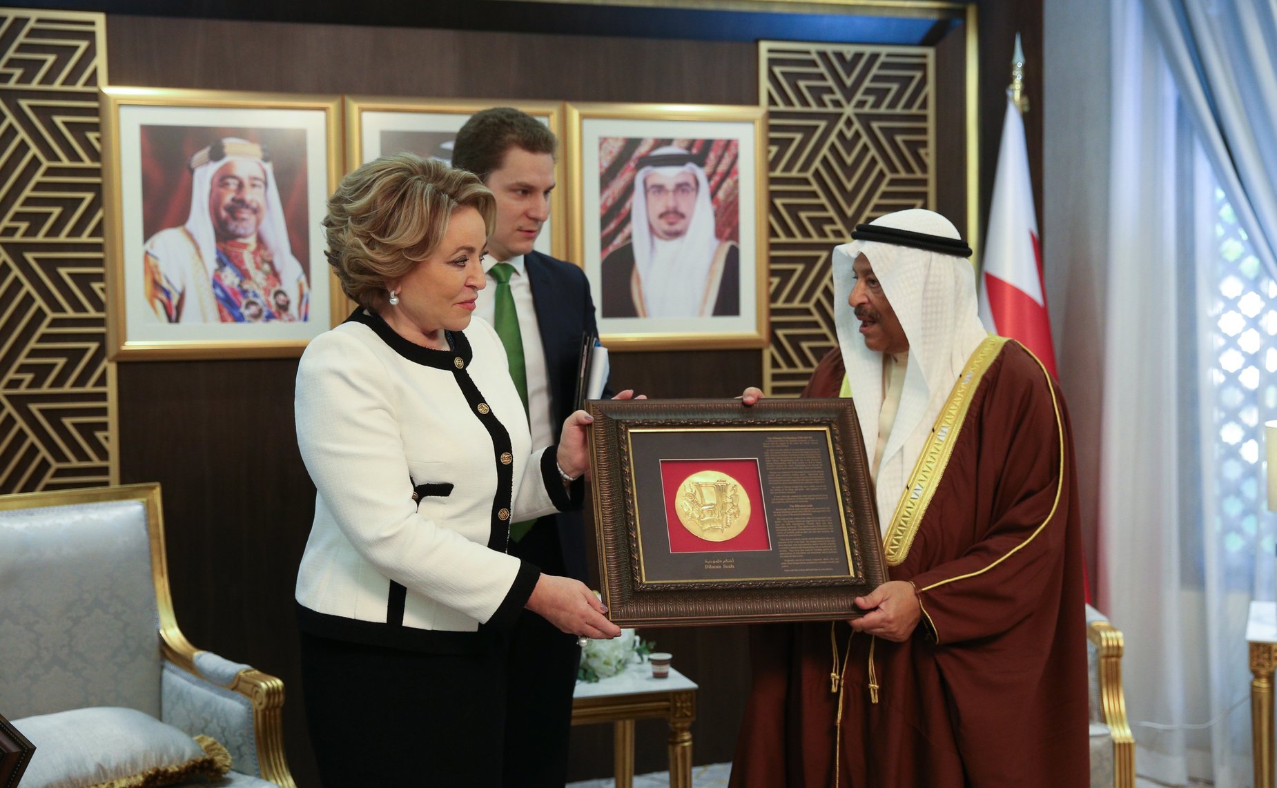 Встреча Председателя Совета Федерации Валентины Матвиенко с Председателем Консультативного совета Национального собрания Королевства Бахрейн Али Бен Салехом Ас-Салехом