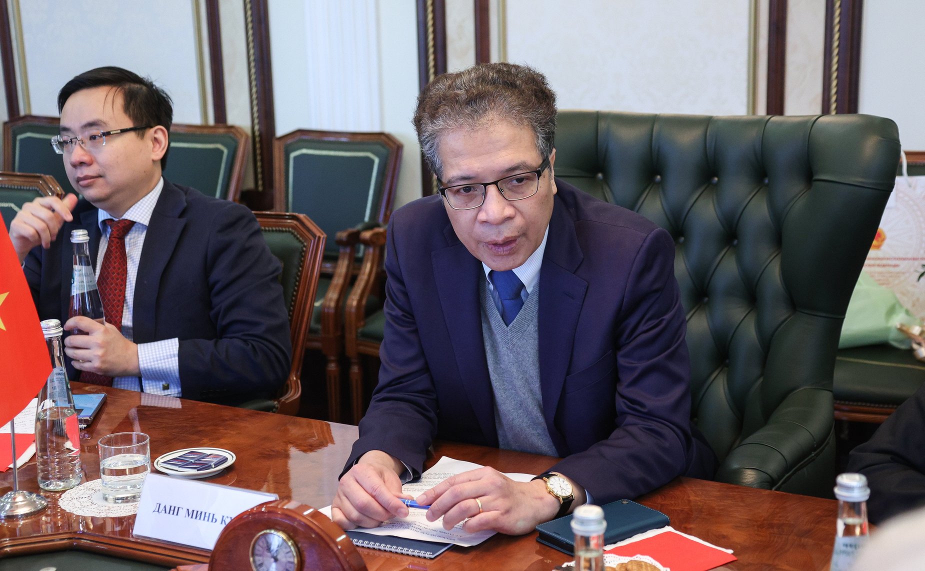 Встреча первого заместителя Председателя СФ Андрея Яцкина с Чрезвычайным и Полномочным Послом Социалистической Республики Вьетнам в Российской Федерации