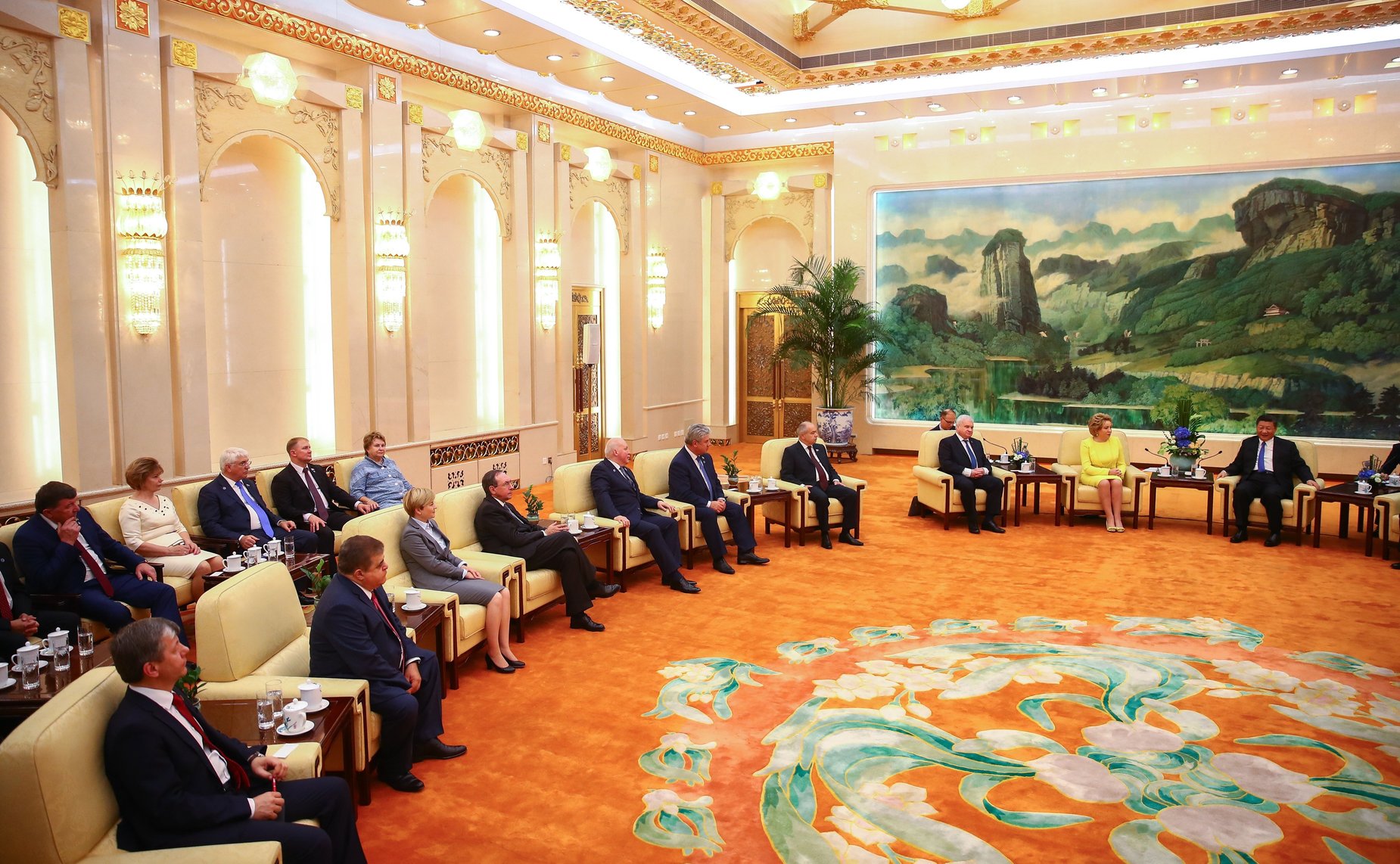 Встреча Председателя СФ В. Матвиенко с Председателем КНР Си Цзиньпином