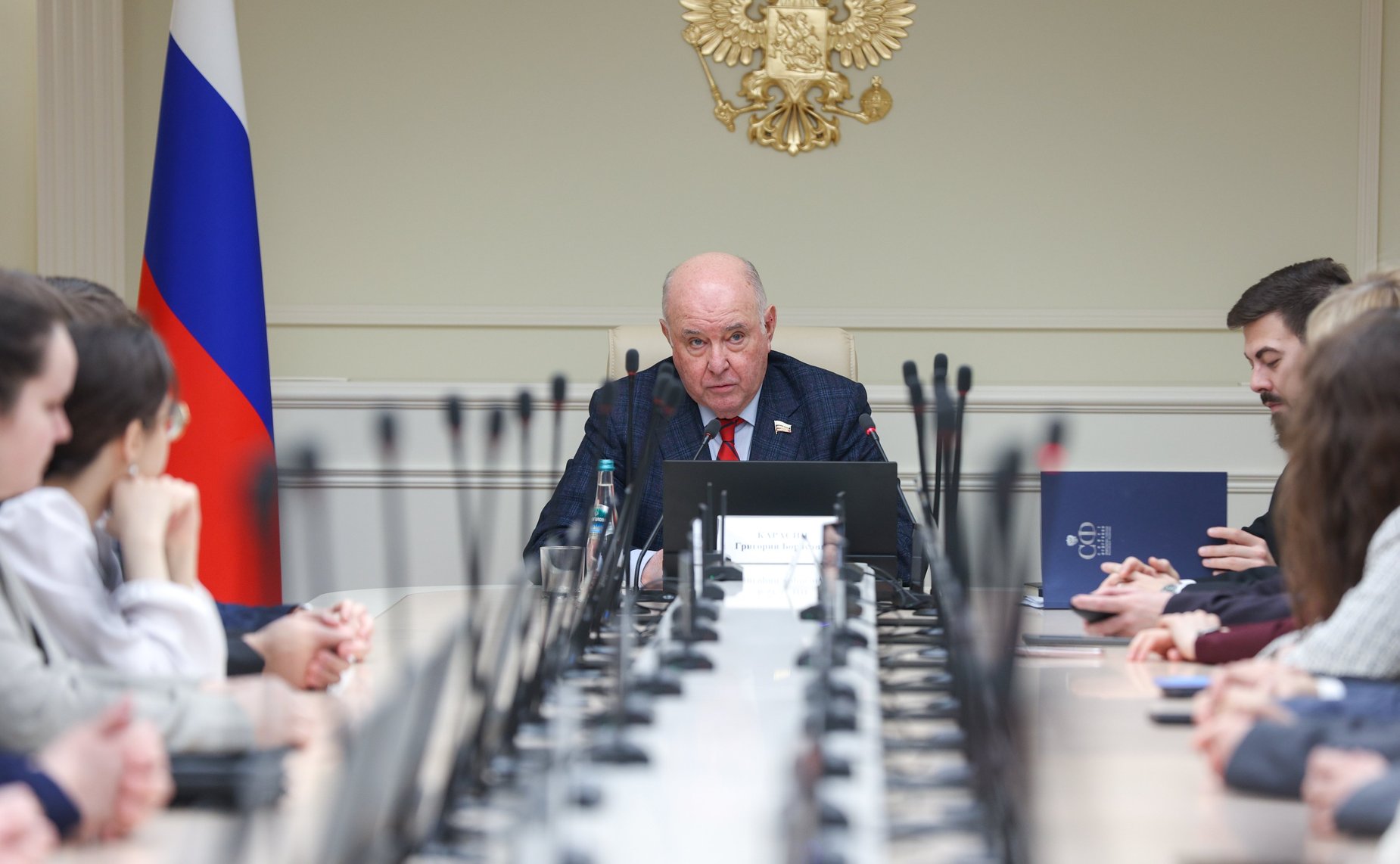 Встреча председателя Комитета Совета Федерации по международным делам Григория Карасина со студентами юридического факультета МГУ им. Ломоносова