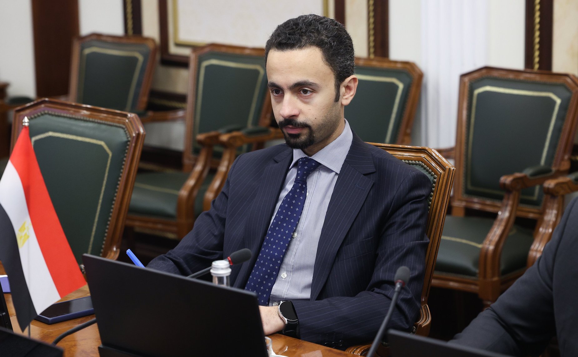 Встреча заместителя Председателя Совета Федерации Инны Святенко с Чрезвычайным и Полномочным Послом Арабской Республики Египет в Российской Федерации Хамди Шаабаном