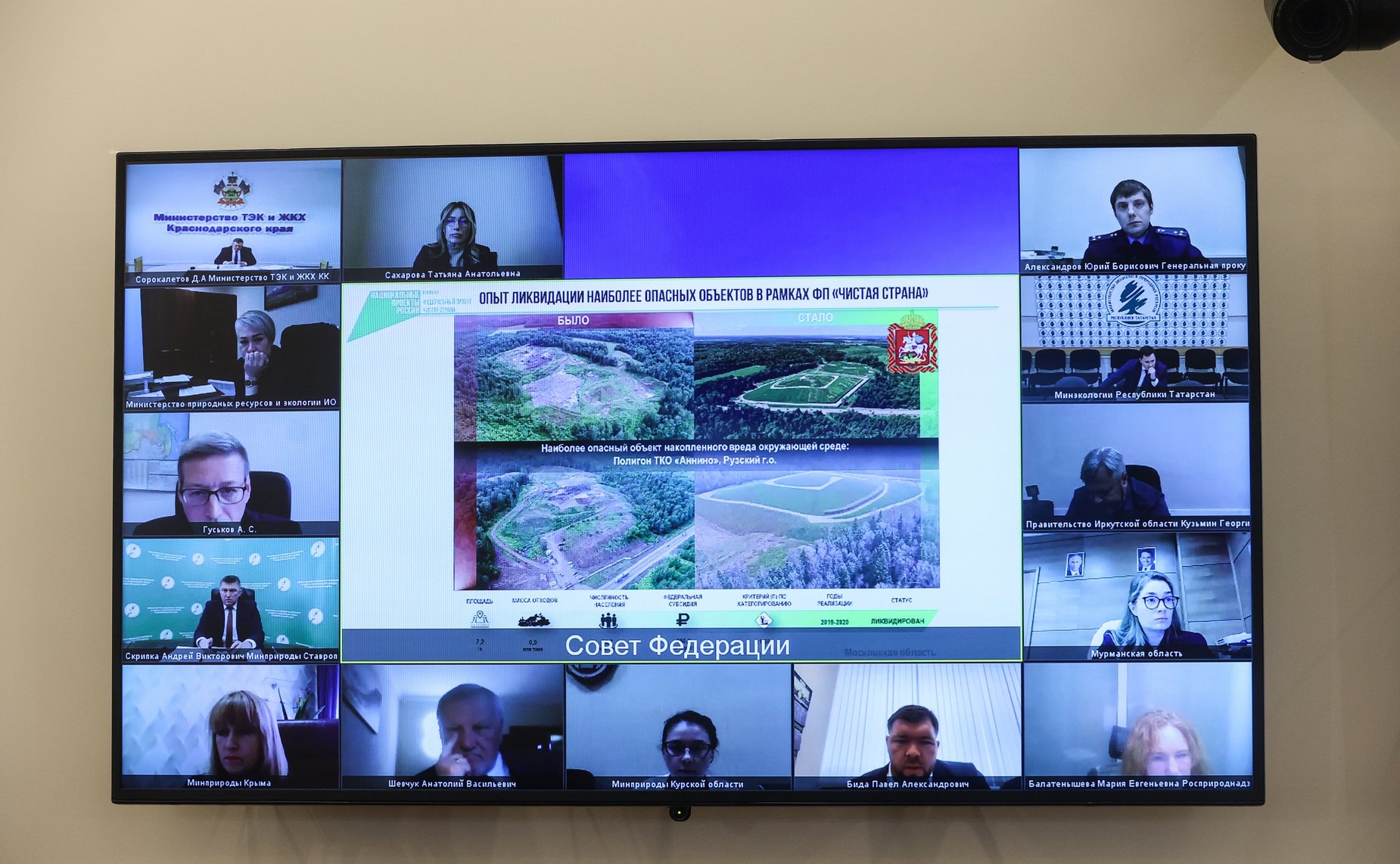 Совещание Комитета СФ по аграрно-продовольственной политике и природопользованию «О результатах ликвидации свалок и наиболее опасных объектов накопленного вреда окружающей среде в 2023 году»