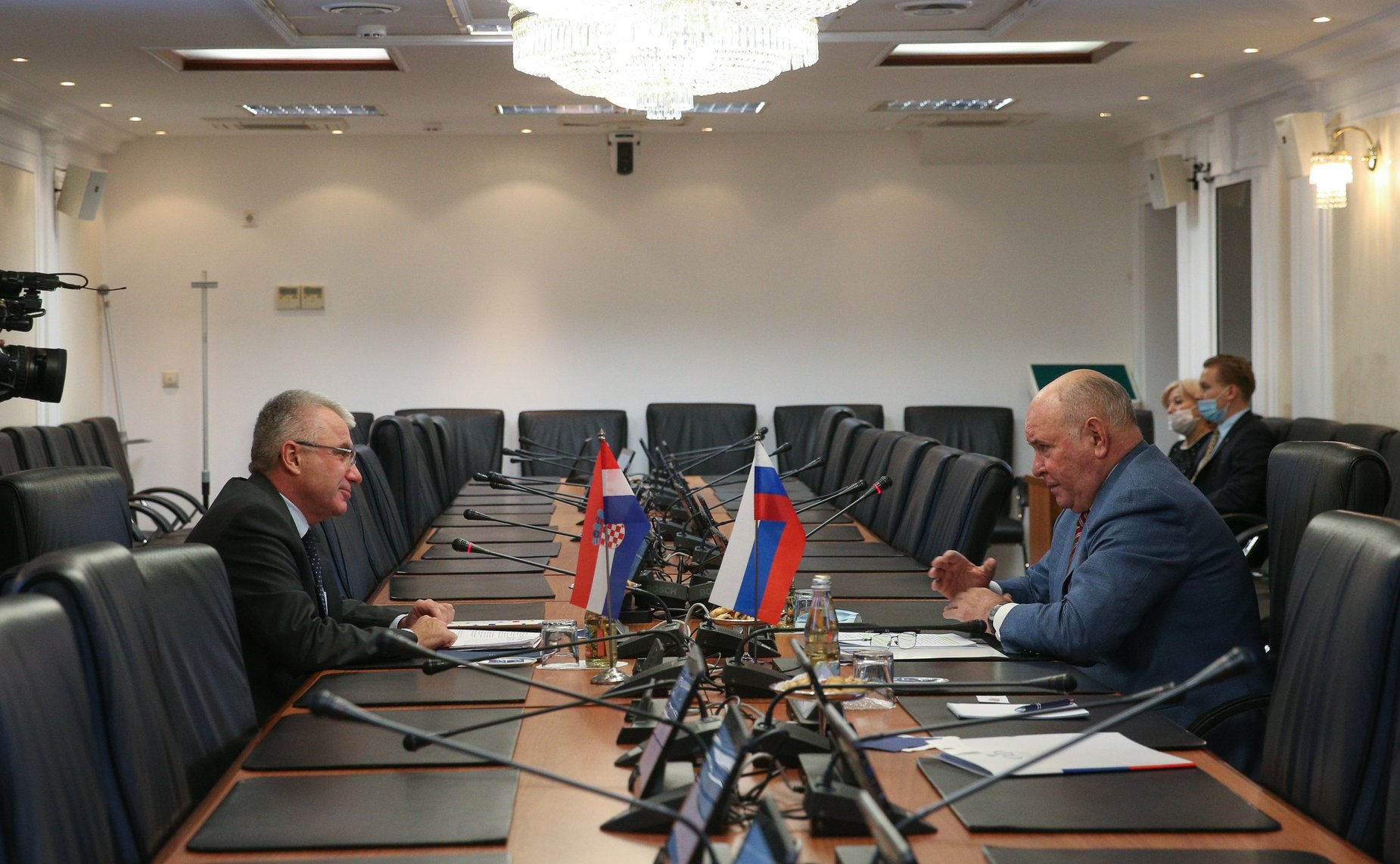 Встреча председателя Комитета СФ по международным делам Григория Карасина с Чрезвычайным и Полномочным Послом Республики Хорватия в РФ Томиславом Царом