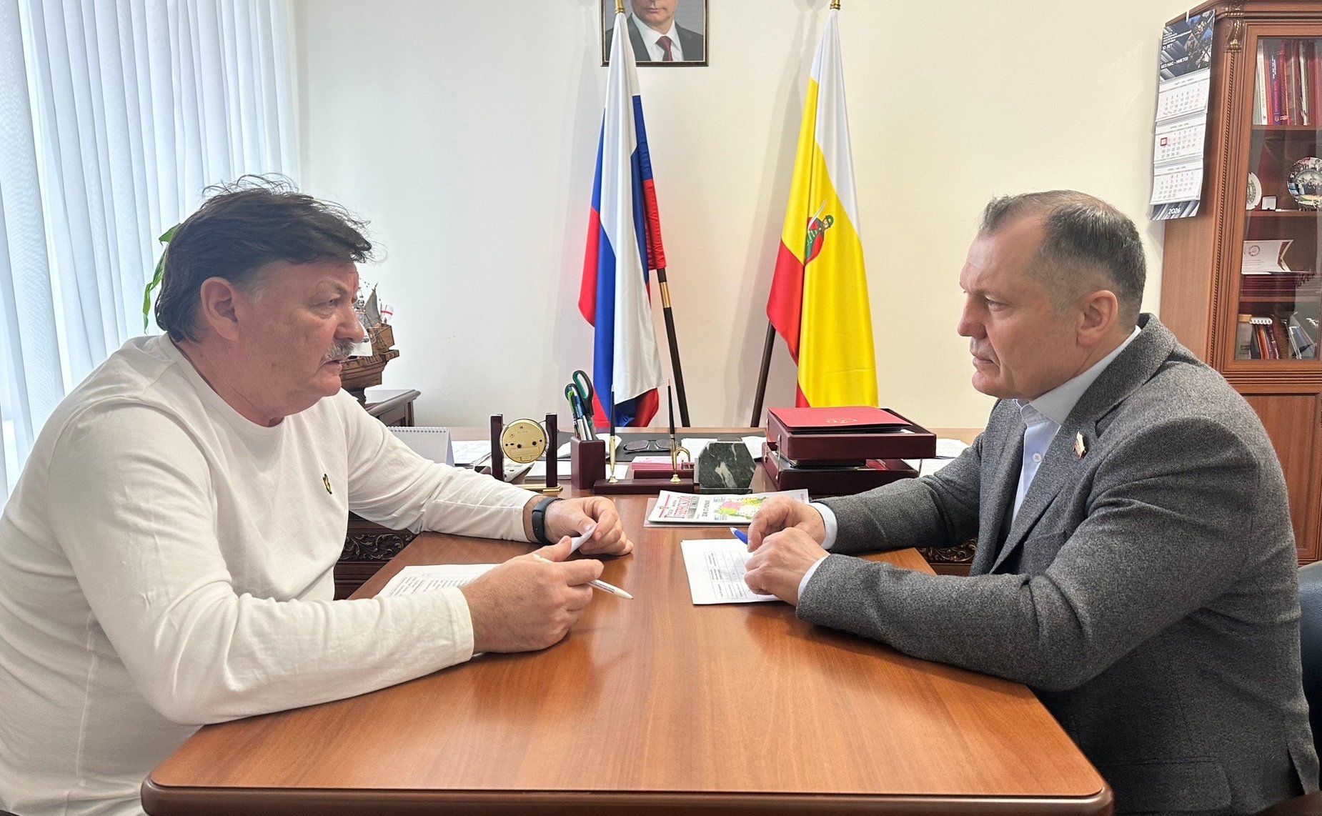 Игорь Мурог встретился с генеральным директором компании «Дом грязелечения» Юрием Панюковым для обсуждения развития бизнес-проектов, связанных с применением Сапожковского лечебного торфа