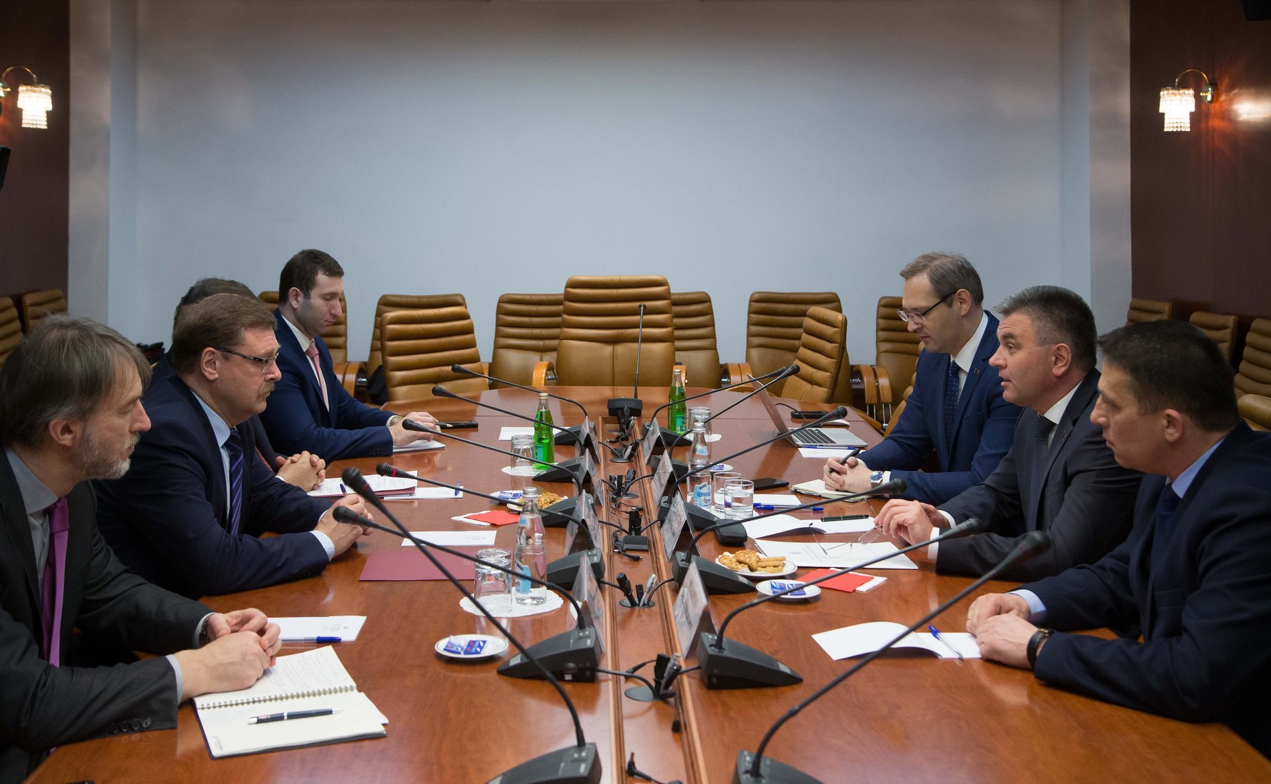 Встреча Константина Косачева с делегацией Приднестровской Молдавской Республики во главе с Президентом Вадимом Красносельским