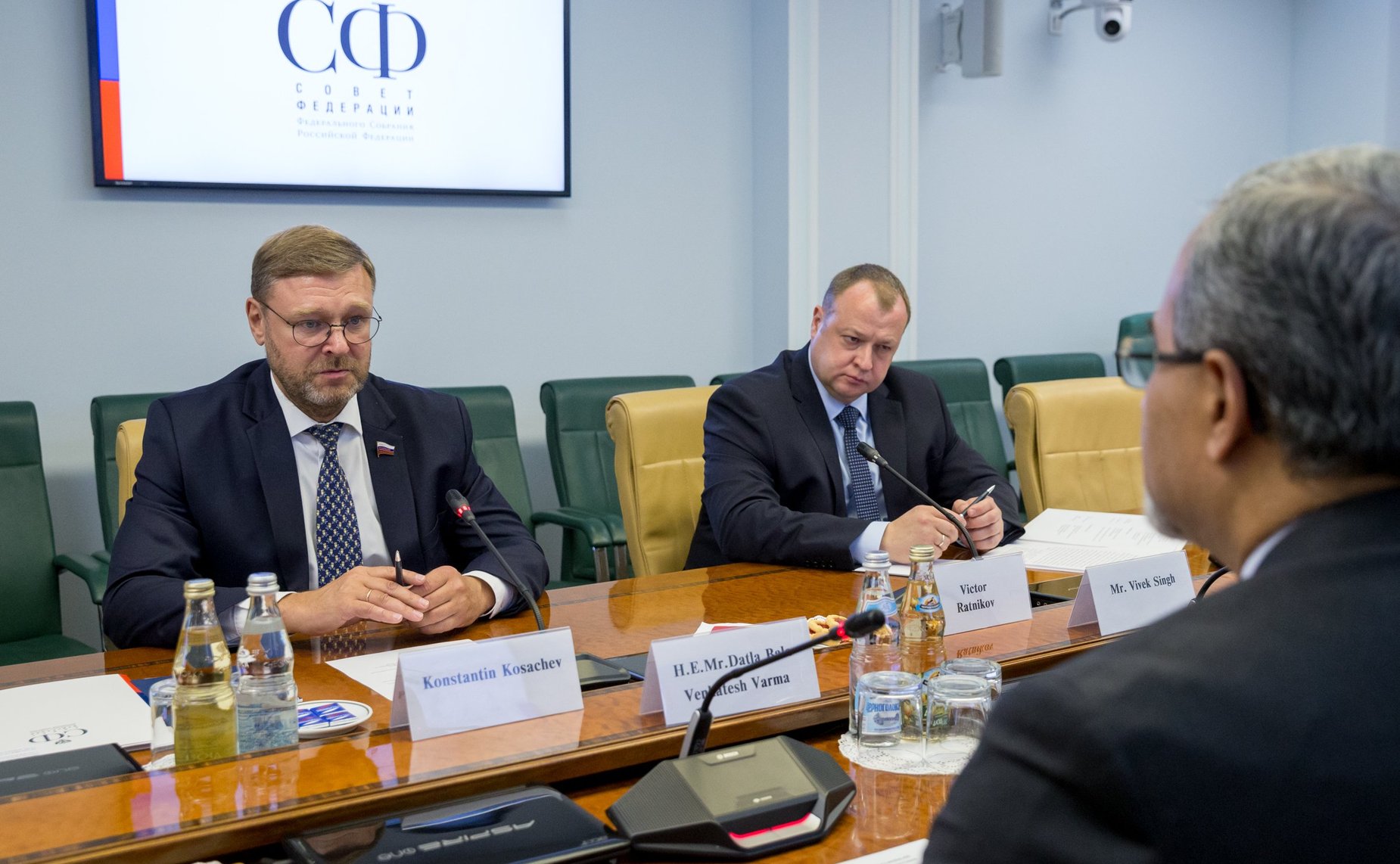 Встреча Константина Косачева с Чрезвычайным и Полномочным Послом Индии в РФ Датла Бала Венкатеш Вармой