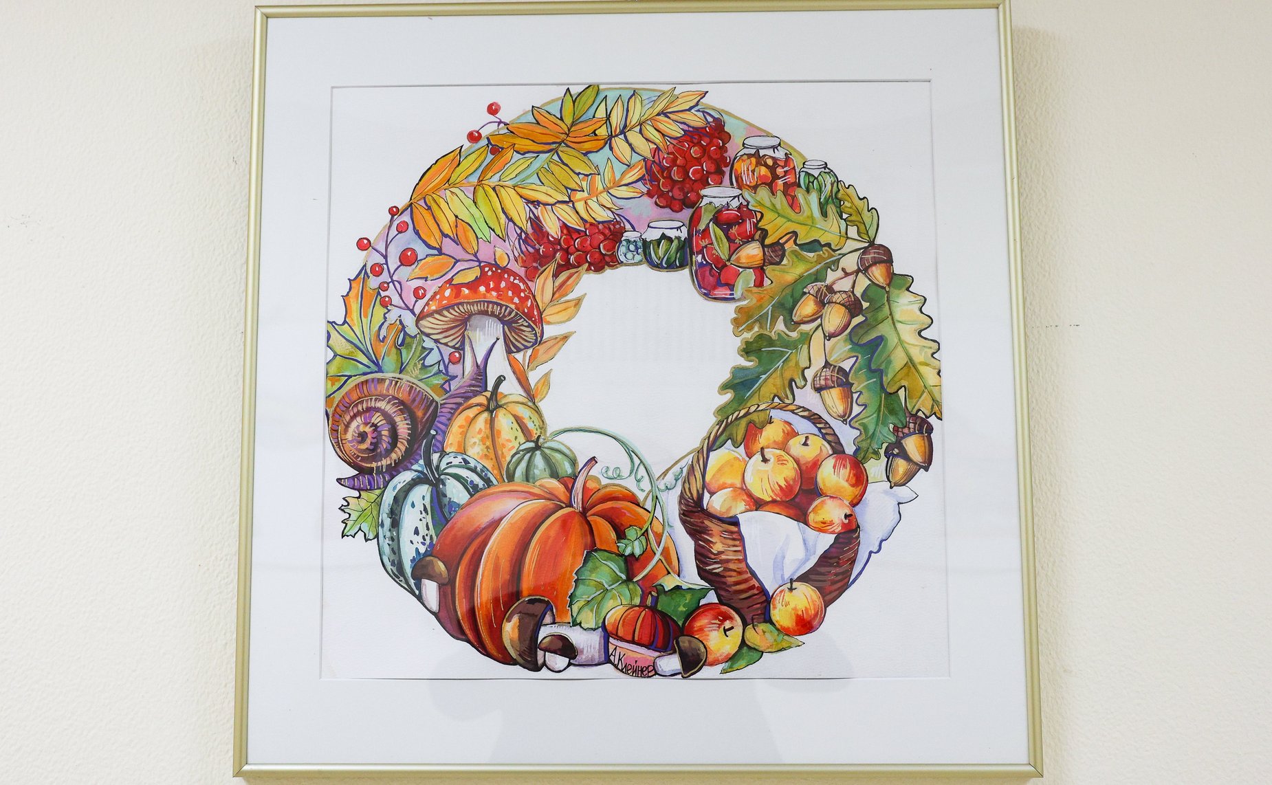 Церемония открытия выставки работ художника из Нижнего Новгорода А. Клейнер, наставника победителя Всероссийского конкурса детского рисунка «Жизнь, деленная на граммы»