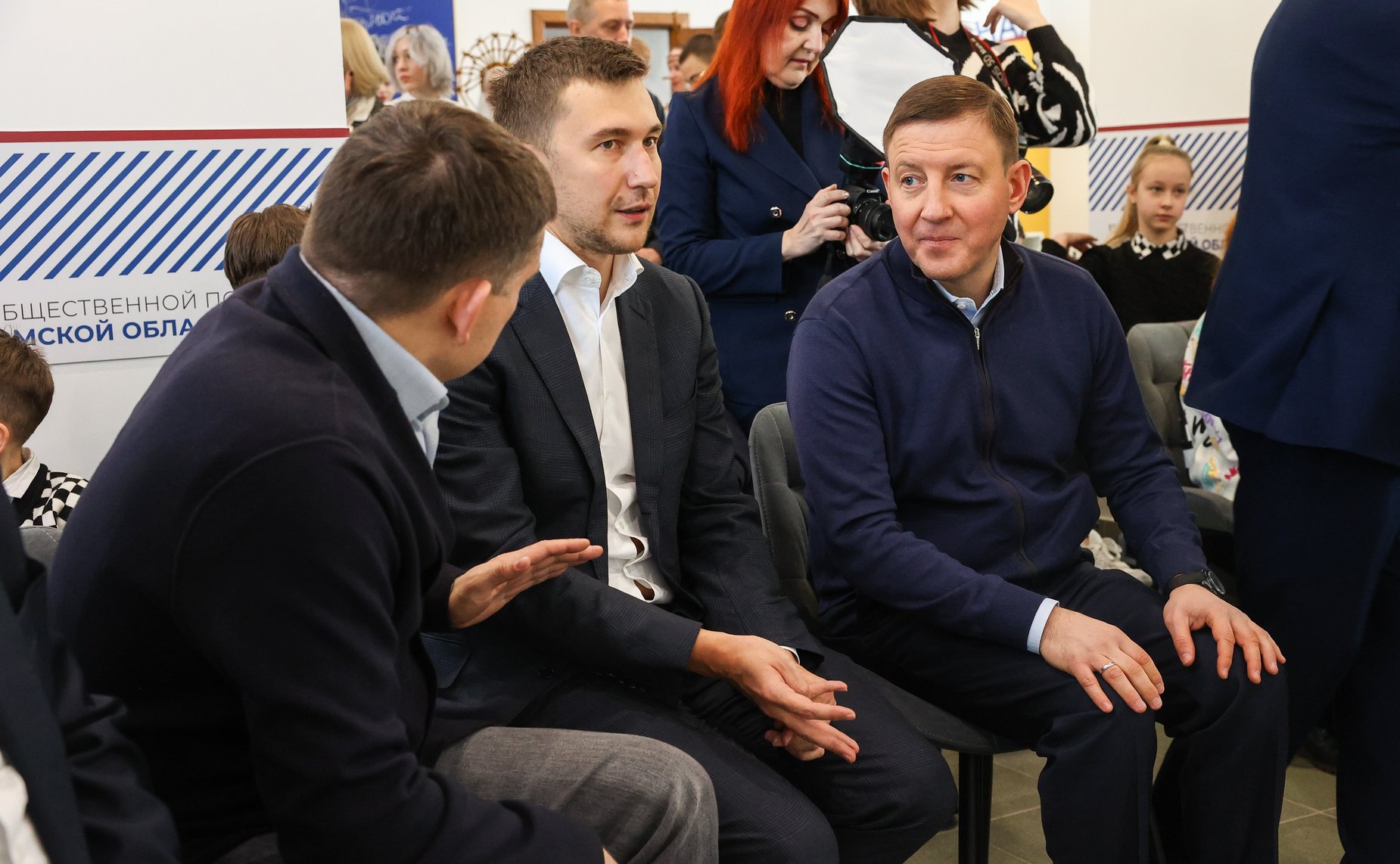 Андрей Турчак и Николай Журавлев провели встречи с победителями шахматного турнира РОСлиги и с воспитанниками Клуба юных летчиков и космонавтов