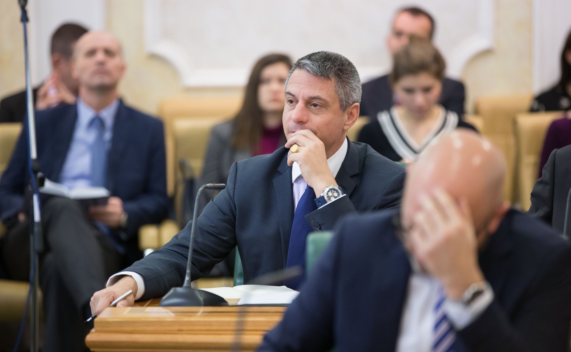 Встреча В. Бондарева с директором Центра высших военных исследований Французской Республики Винсентом Жиро