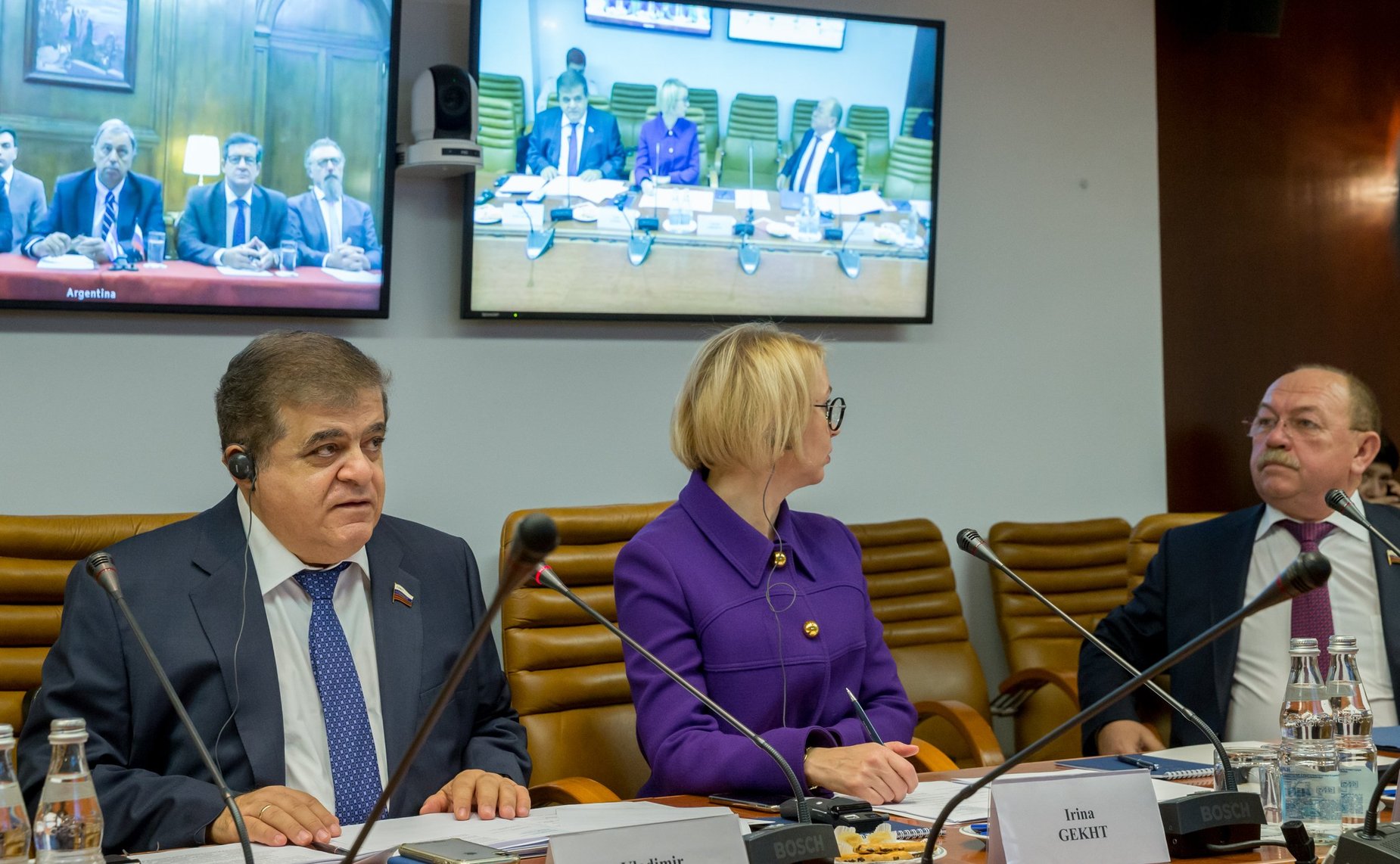 Видеоконференция между членами группы по сотрудничеству Совета Федерации и Сената Национального конгресса Аргентинской Республики