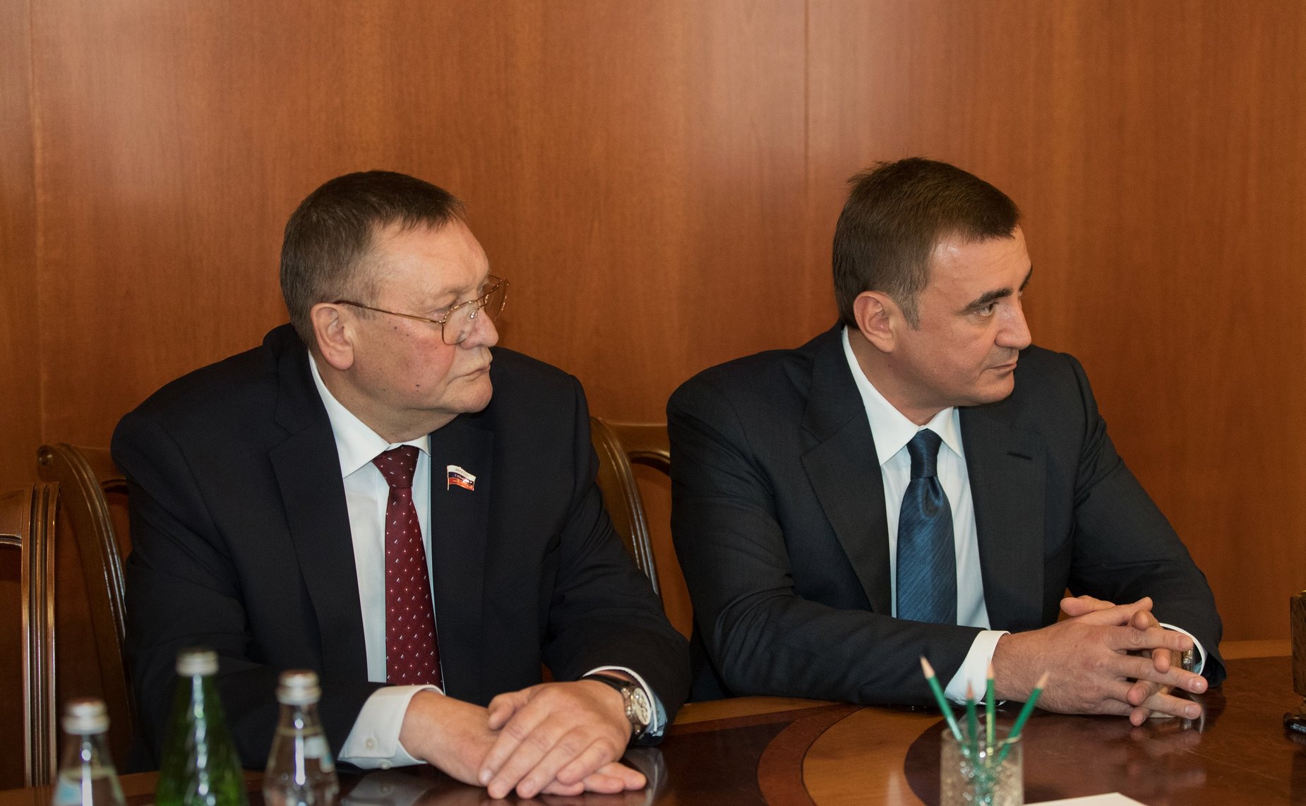 Губернатор Тульской области Алексей Дюмин председатель областной Думы Сергей Харитонов