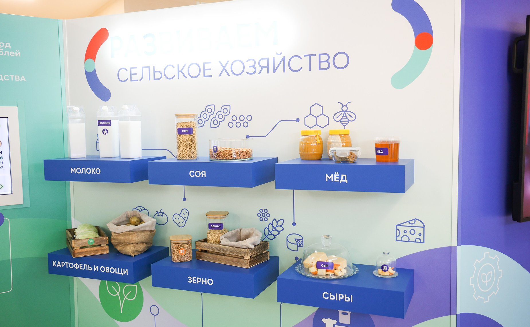 Валентина Матвиенко и Василий Орлов осмотрели выставку, посвященную истории и перспективным направлениям развития Амурской области