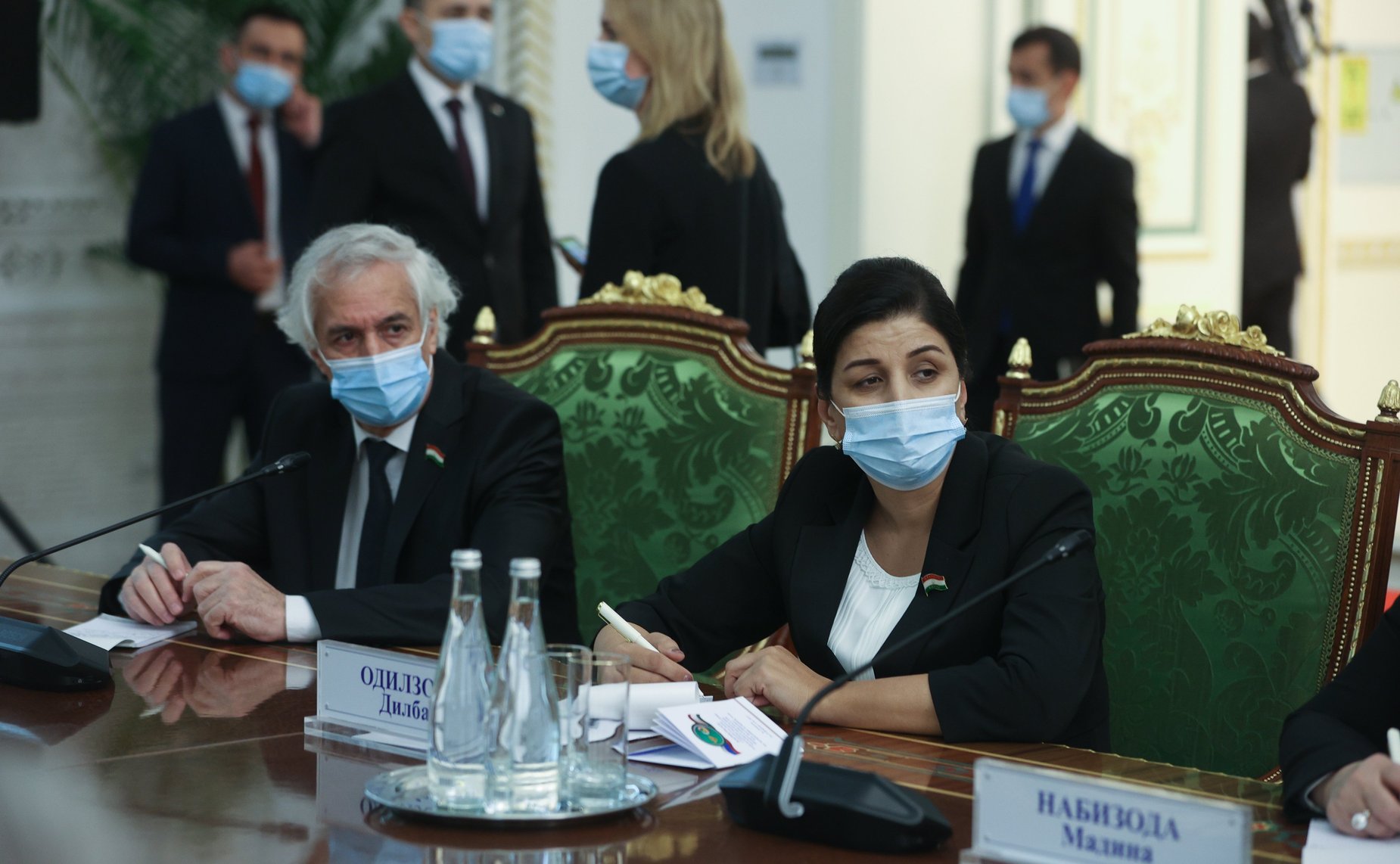 Встреча Председателя Совета Федерации Валентины Матвиенко с Председателем Маджлиси милли Маджлиси Оли Республики Таджикистан Рустами Эмомали