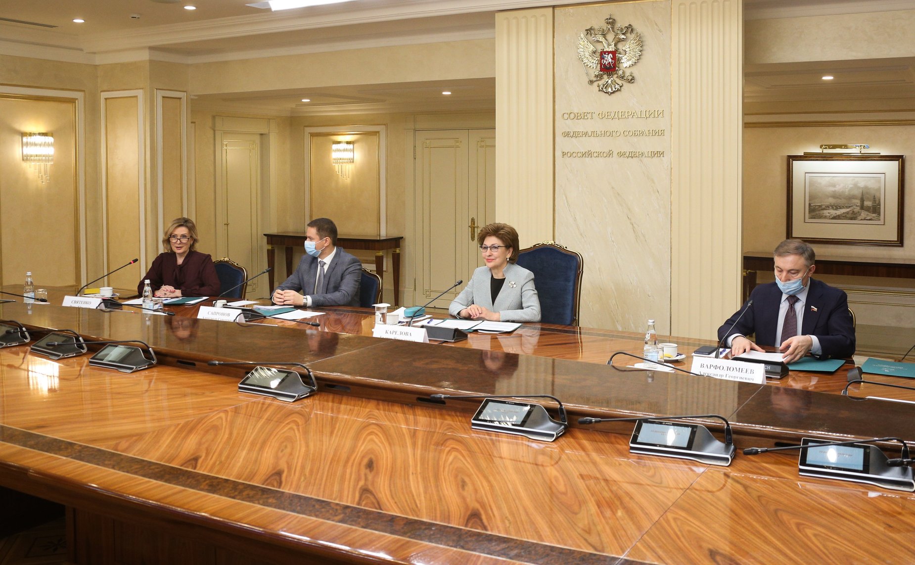 Встреча заместителя Председателя Совета Федерации Галины Кареловой с членами Палаты молодых законодателей