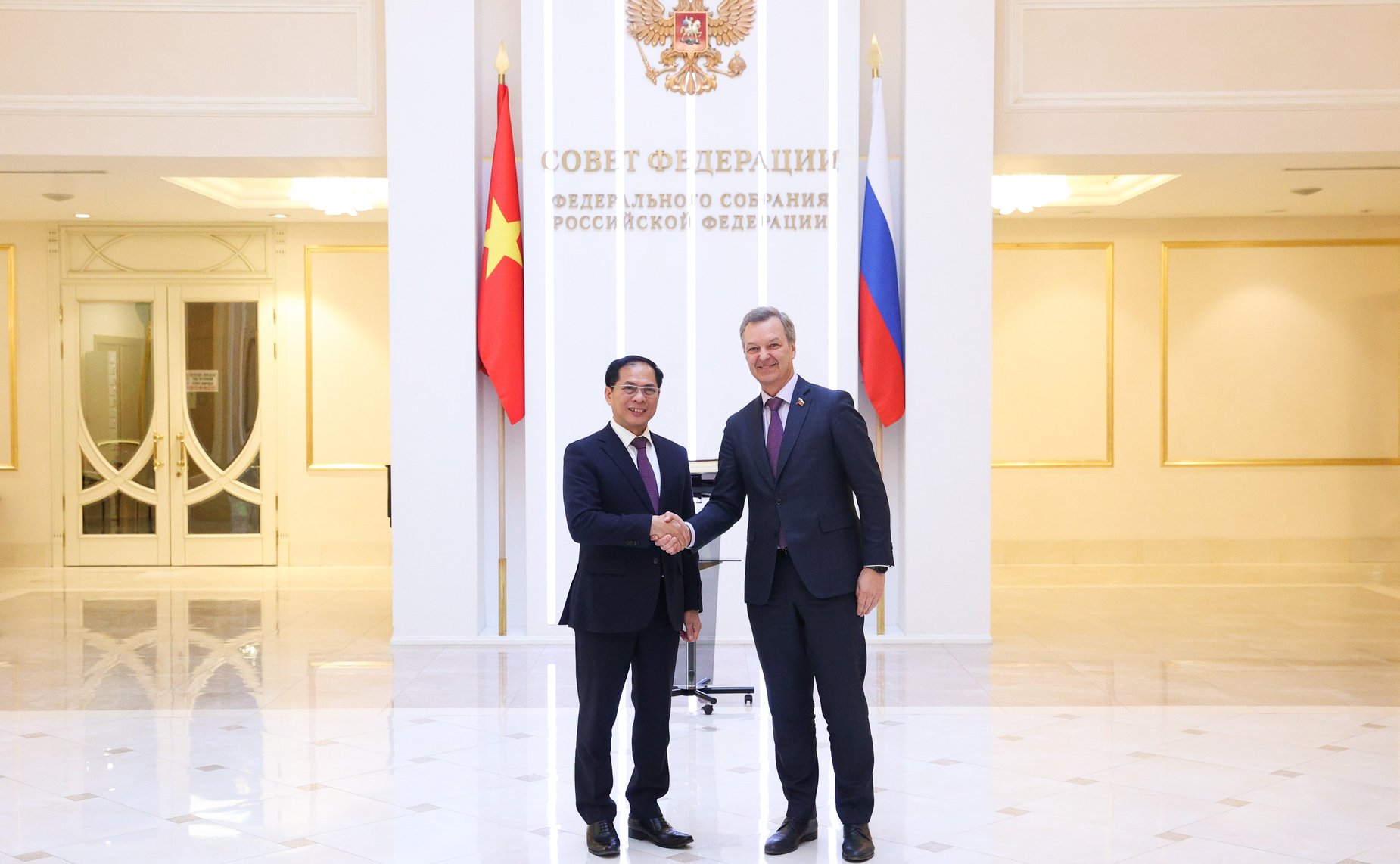 Встреча Председателя Совета Федерации Валентины Матвиенко с Вице-премьером Правительства, Министром иностранных дел Социалистической Республики Вьетнам Буй Тхань Шоном