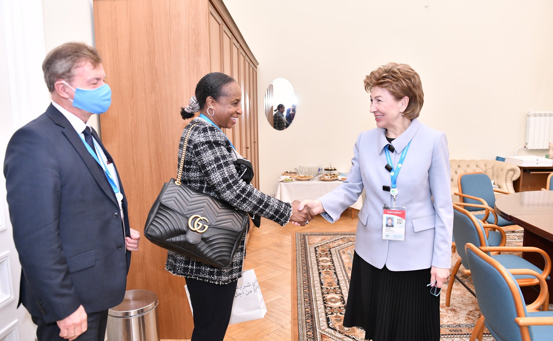 Галина Карелова встретилась «на полях» Третьего Евразийского женского форума с управляющим директором Организации Объединённых Наций по промышленному развитию (ЮНИДО) Фату Хайдара