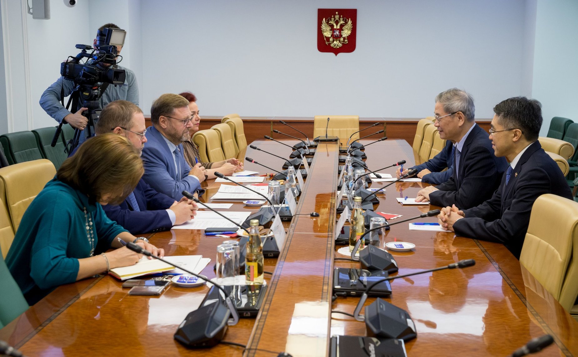 Встреча Константина Косачева с заместителем председателя Комитета по международным делам Всекитайского собрания народных представителей Чжан Чжицзюнь