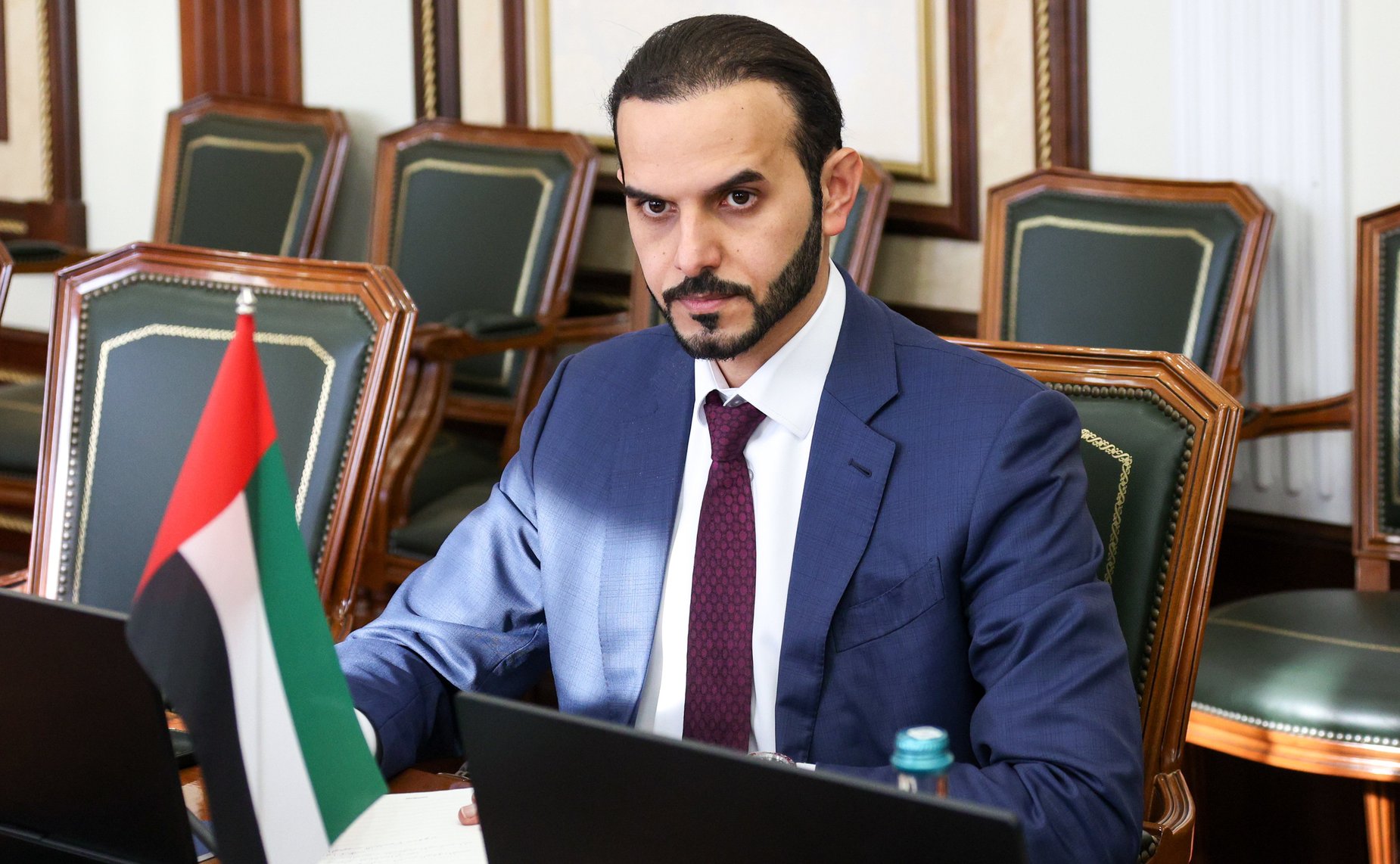 Встреча заместителя Председателя Совета Федерации Константина Косачева с Чрезвычайным и Полномочным Послом Объединенных Арабских Эмиратов в РФ Мухаммедом Аль-Джабером