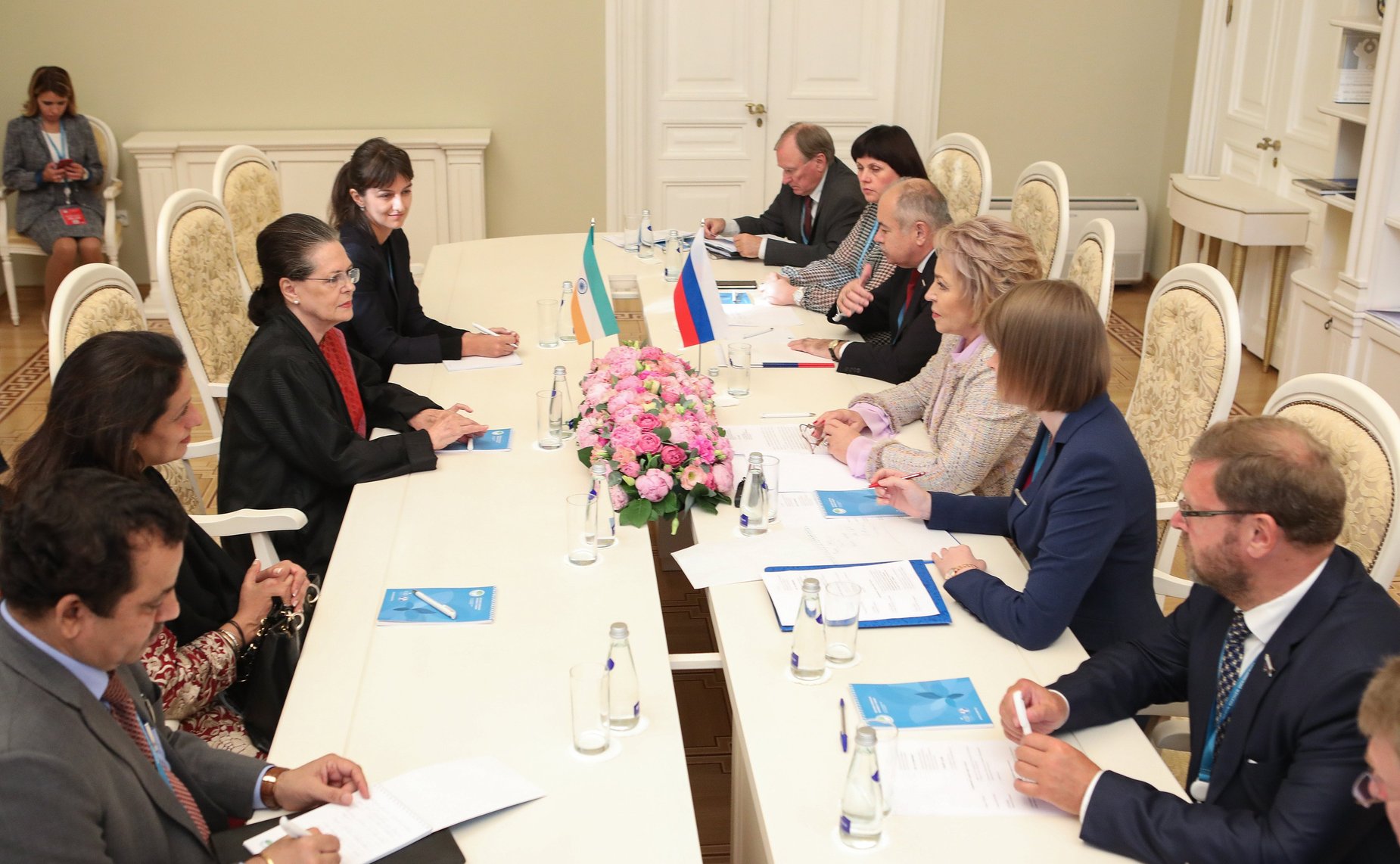 Встреча Председателя СФ В.Матвиенко с лидером Объединенного прогрессивного альянса Соней Ганди