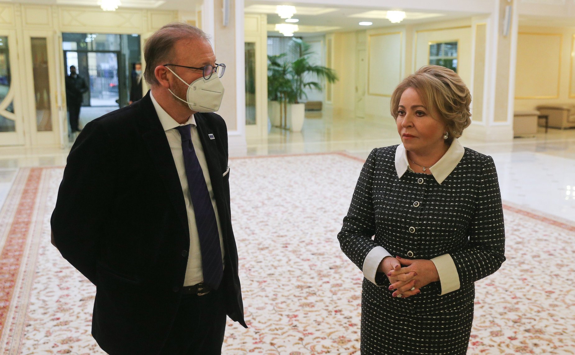 Встреча Председателя Совета Федерации Валентины Матвиенко с Председателем Парламентской ассамблеи Совета Европы Хендриком Дамсом