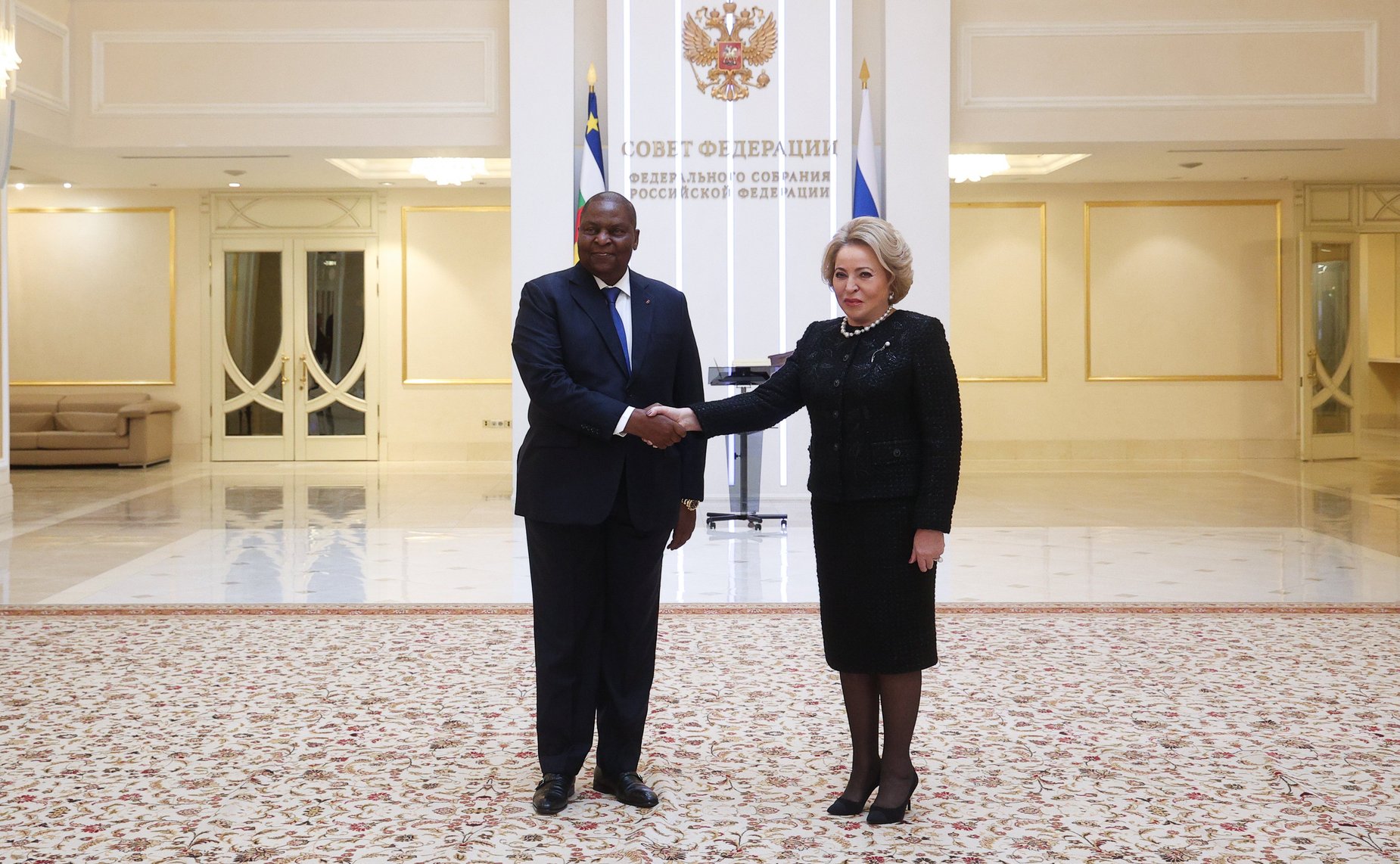 Встреча Председателя Совета Федерации Валентины Матвиенко с Президентом Центральноафриканской Республики