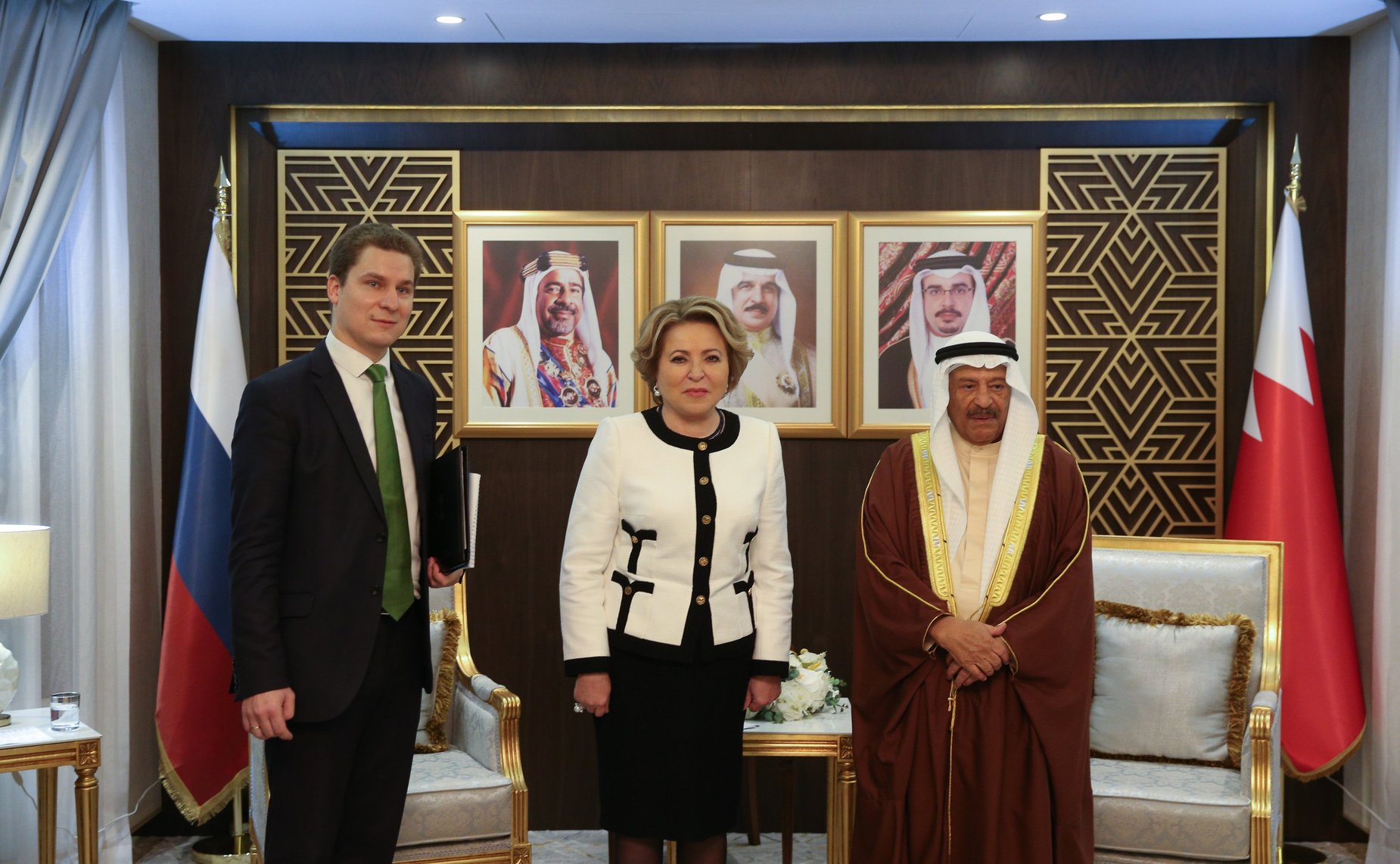 Встреча Председателя Совета Федерации Валентины Матвиенко с Председателем Консультативного совета Национального собрания Королевства Бахрейн Али Бен Салехом Ас-Салехом