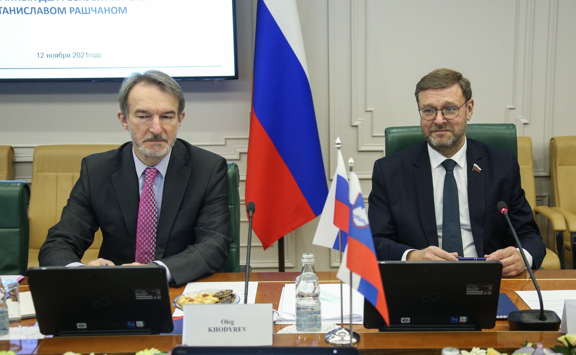 Встреча заместителя Председателя СФ Константина Косачева с Государственным секретарем Министерства иностранных дел Республики Словении Станиславом Рашчаном