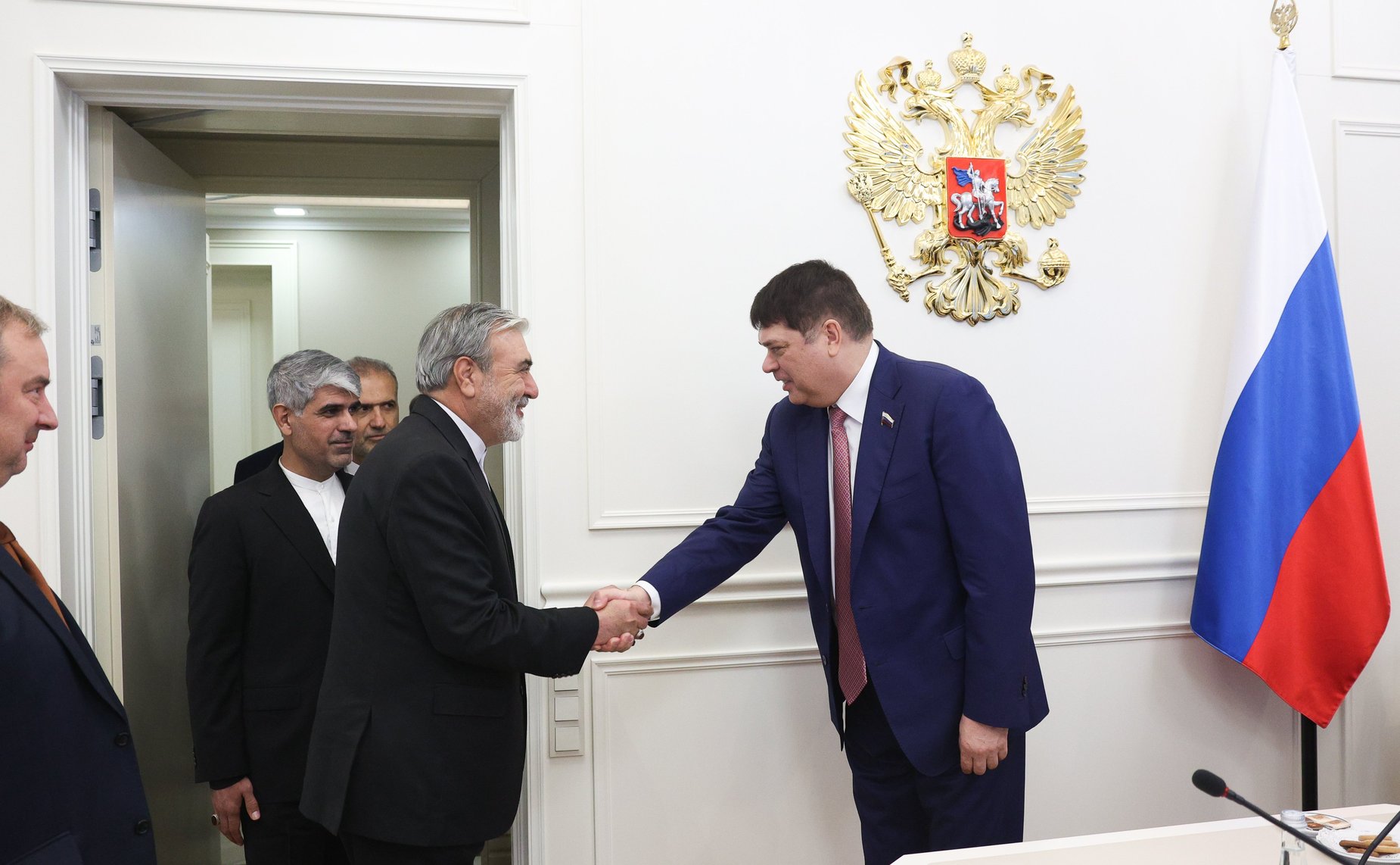 Встреча первого заместителя председателя Комитета СФ по науке, образованию и культуре Дмитрия Василенко с председателем Комиссии по национальной безопасности и внешней политике Собрания Исламского Совета Исламской Республики Иран Эбрахимом Азизи