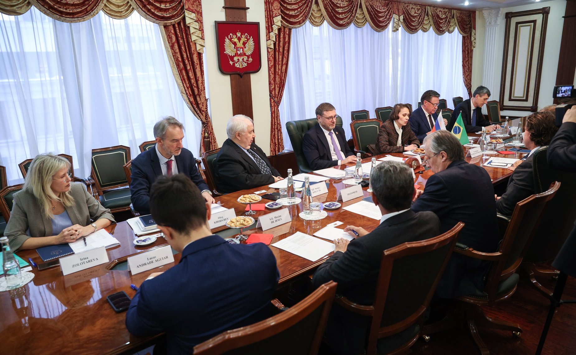 Константин Косачев провел встречу с первым заместителем Председателя Федерального сената Национального конгресса Федеративной Республики Бразилии Венезиано Виталом ду Рего