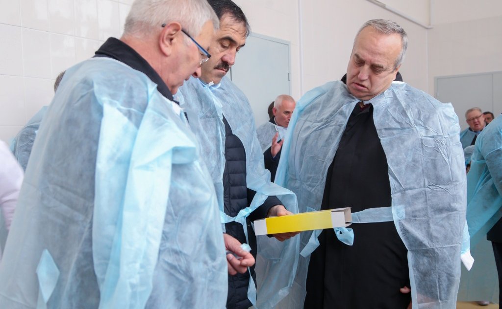 Члены делегации Совета Федерации приняли участие открытии комбинат детского питания в Ингушетии