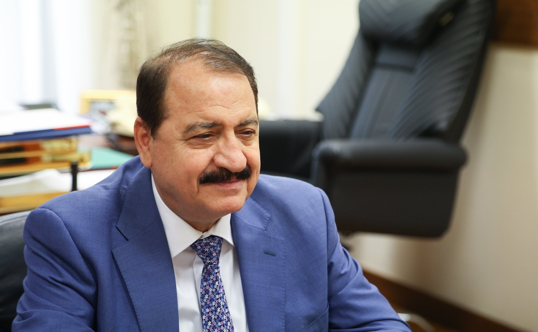 Встреча первого заместителя председателя Комитета СФ по науке, образованию и культуре Ильяса Умаханова с Чрезвычайным и Полномочным Послом Сирийской Арабской Республики в РФ