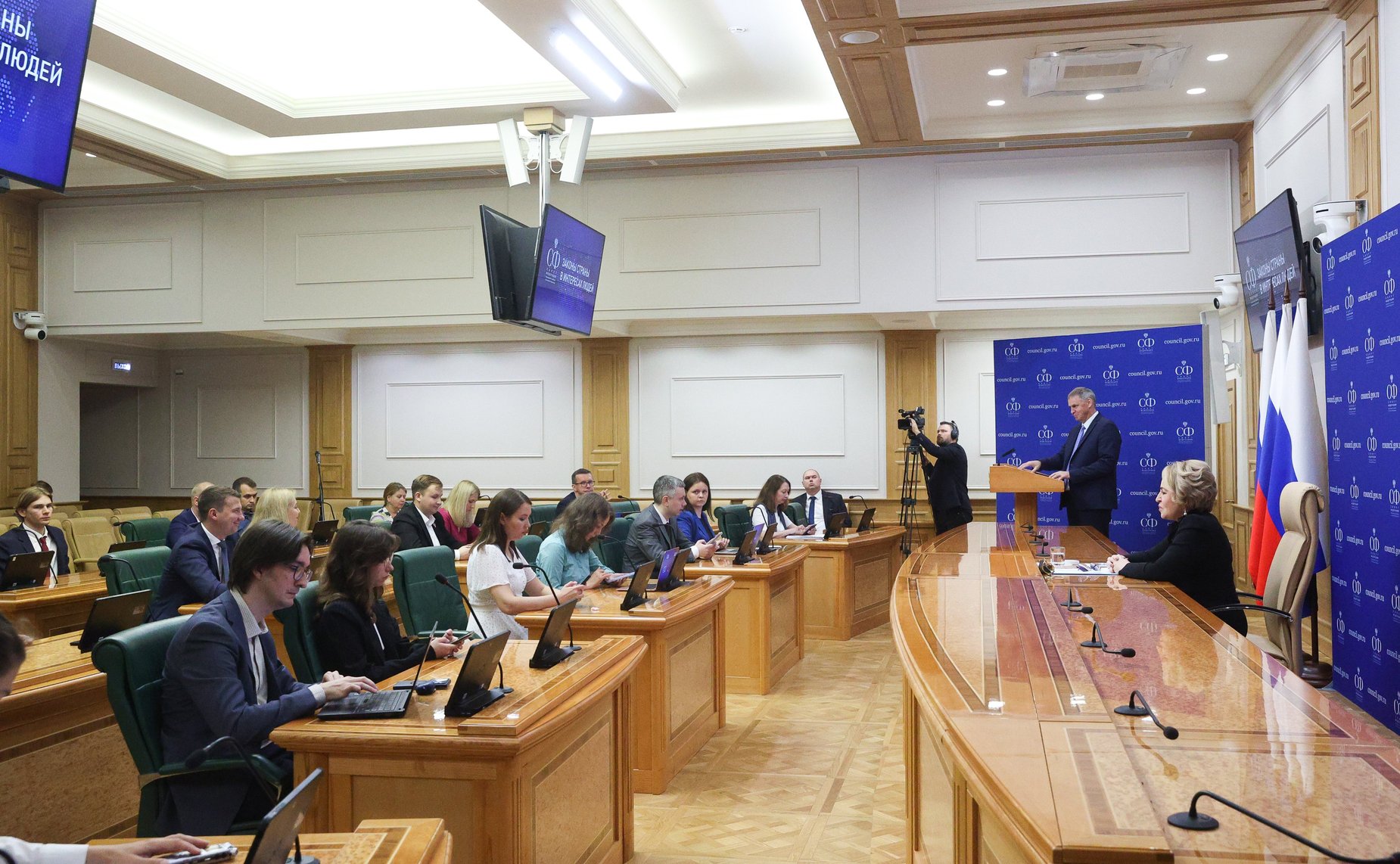 Пресс-конференция Председателя Совета Федерации Валентины Матвиенко по итогам весенней сессии 2025 года