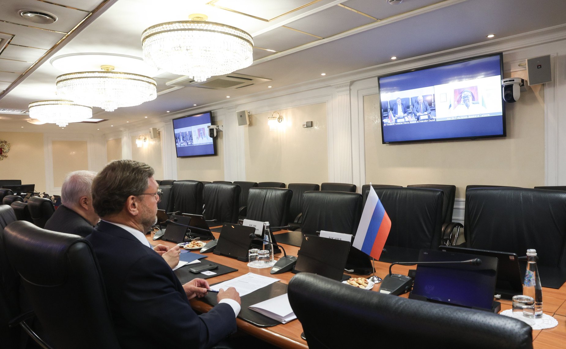 В режиме видеоконференции состоялась встреча Константина Косачева с председателем Национального собрания Объединенной Республики Танзании, председателем Африканской геополитической группы Межпарламентского союза Тулией Эксон
