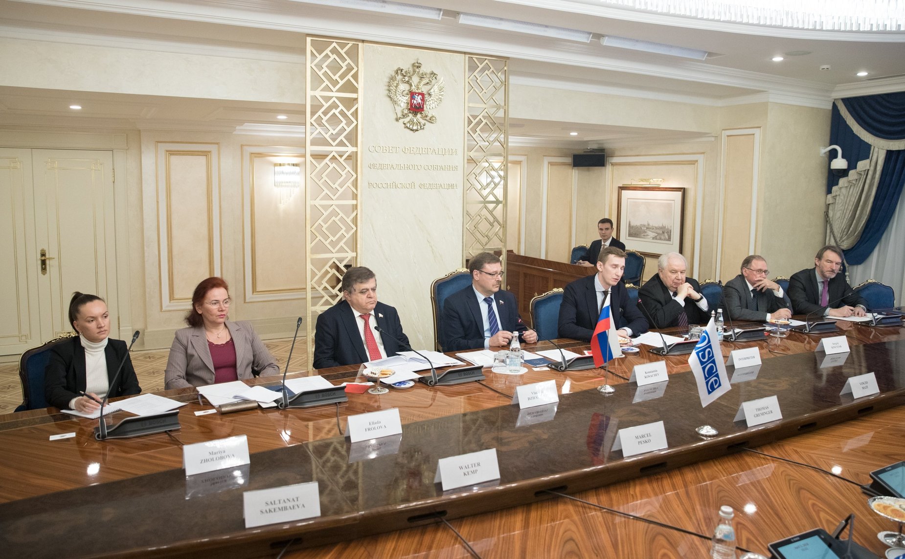 Председатель Комитета СФ по международным делам Константин Косачев провел встречу с Генеральным секретарем ОБСЕ Томасом Гремингером