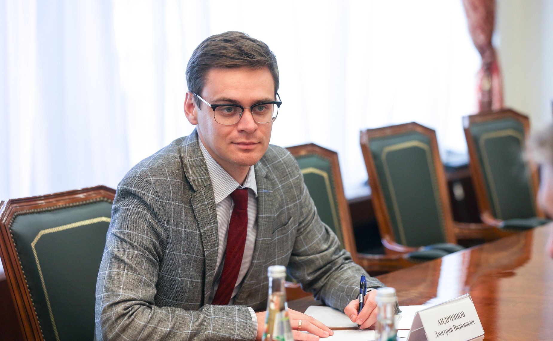 Встреча заместителя Председателя Совета Федерации Константина Косачева с генеральным секретарем Международного движения русофилов