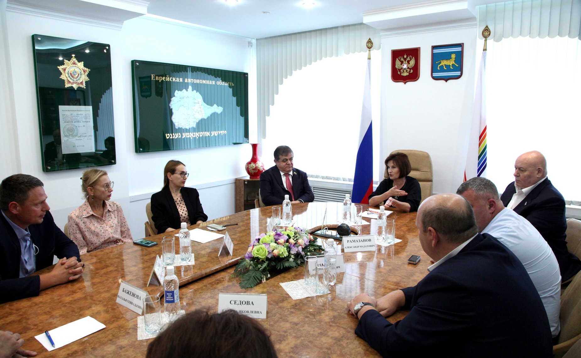 Владимир Джабаров провел встречу с председателем регионального парламента Любовью Павловой