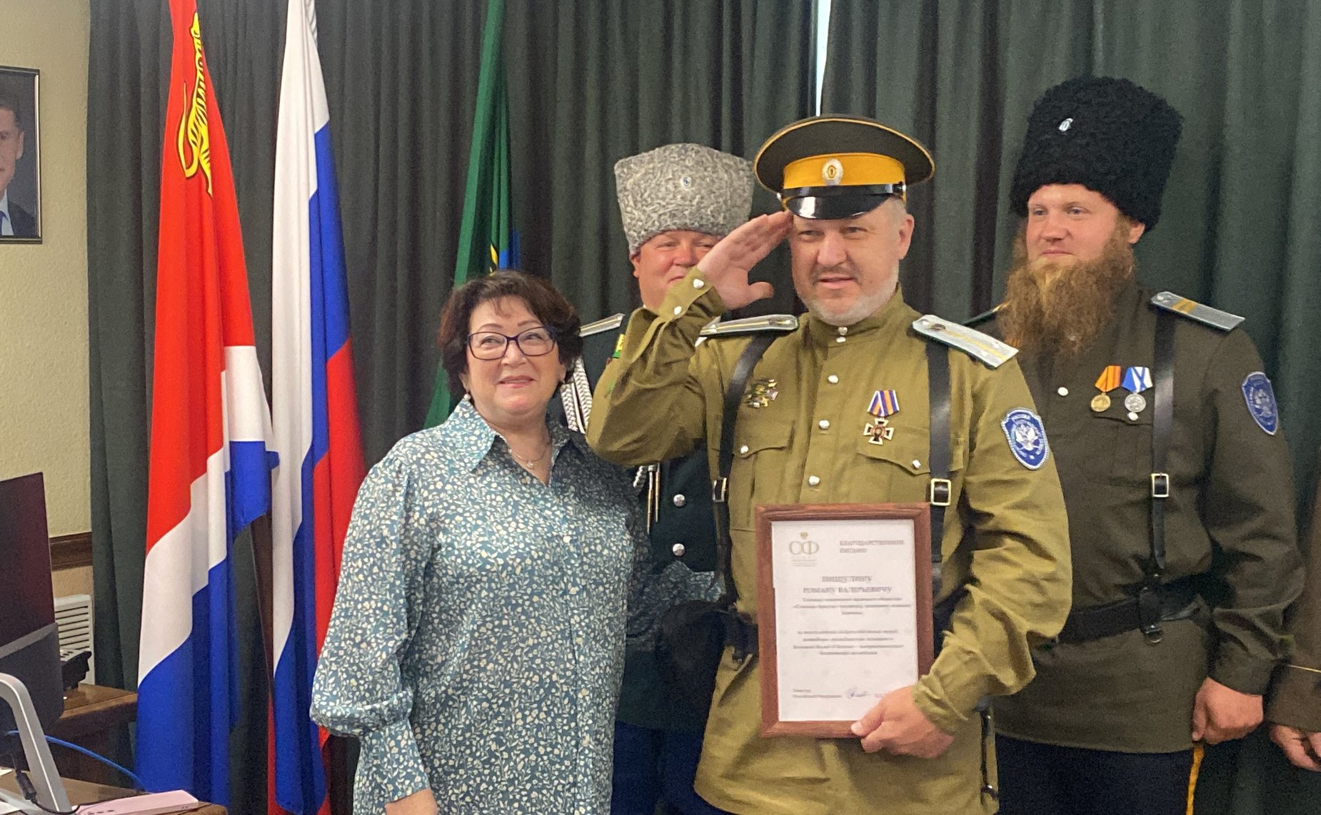 Людмила Талабаева встретилась с казаками станичного казачьего общества «Станица Аркуда» в Приморском крае