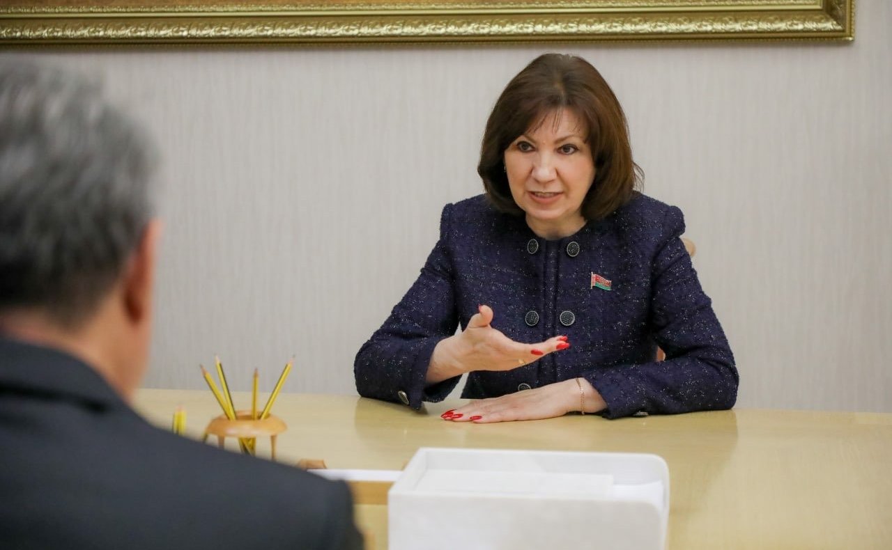 Встреча заместителя Председателя Совета Федерации Юрия Воробьева с Председателем Совета Республики Национального собрания Республики Беларусь Натальей Кочановой