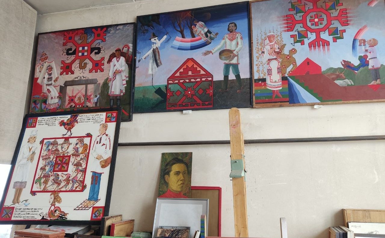 Николай Федоров посетил в Чебоксарах мастерскую заслуженного художника РСФСР, народного художника Чувашской Республики Праски Витти