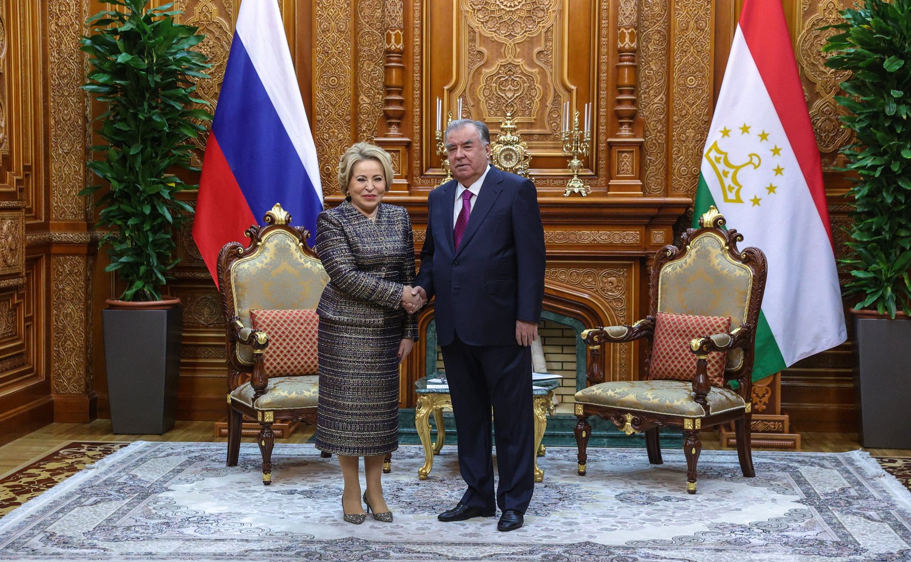 Встреча Председателя Совета Федерации Валентины Матвиенко с Президентом Республики Таджикистан Эмомали Рахмоном