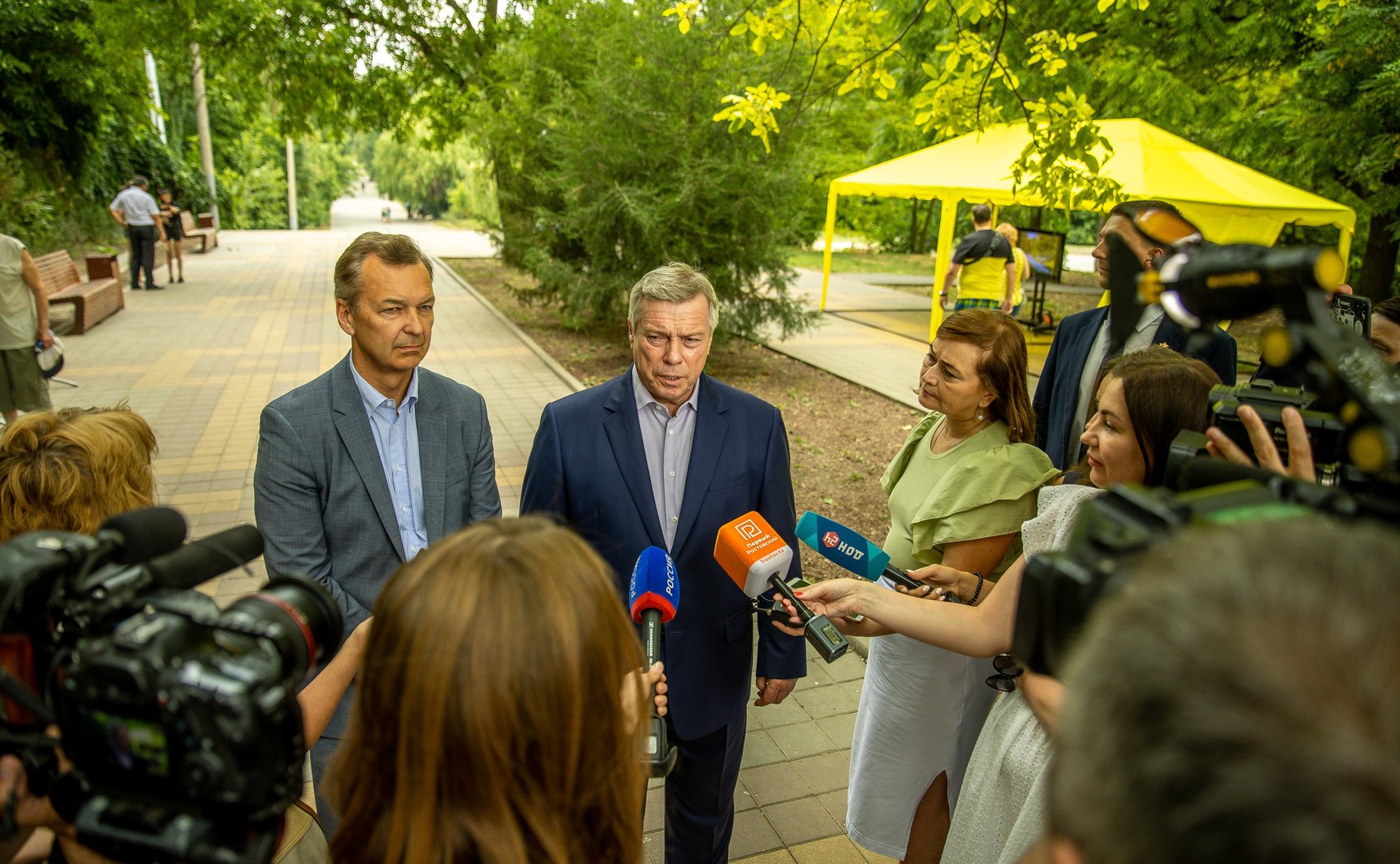 Брифинг Андрея Яцкина и Василия Голубева