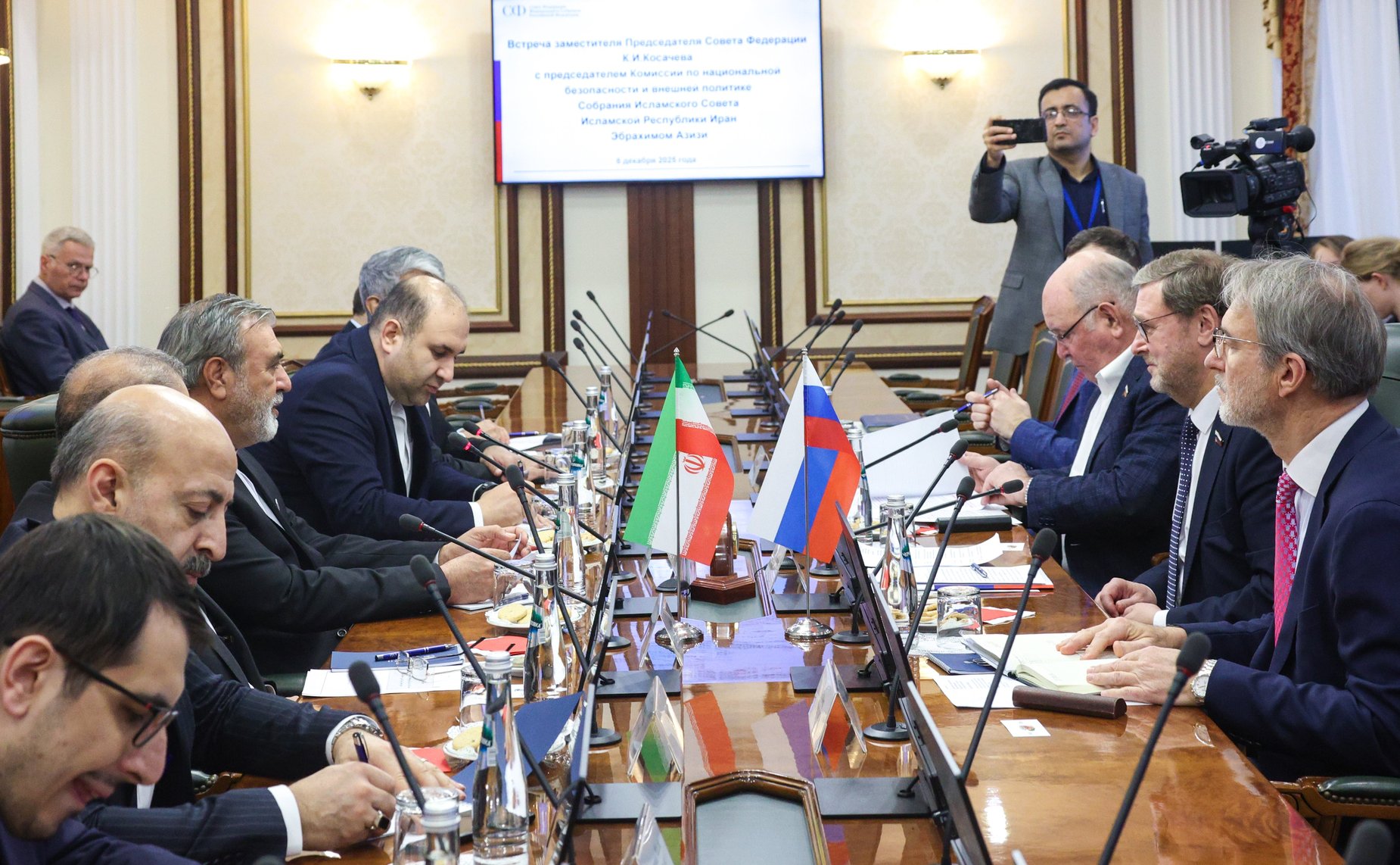 Встреча сенаторов РФ с председателем Комиссии по национальной безопасности и внешней политике Меджлиса Исламского Совета Исламской Республики Иран