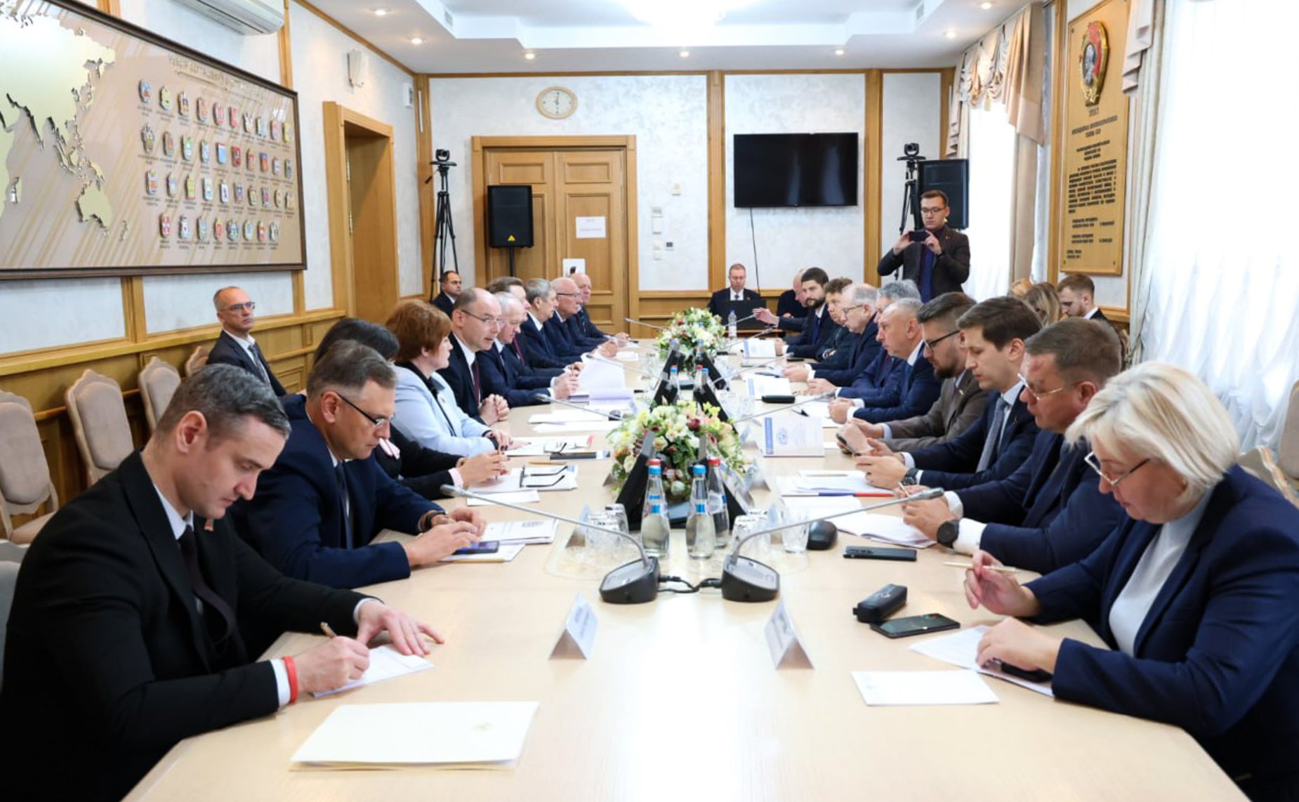 15-е заседание Межпарламентской комиссии Совета Республики Национального собрания Республики Беларусь и Совета Федерации по межрегиональному сотрудничеству (фото: Пресс-служба Совета Республики Национального собрания Беларуси)