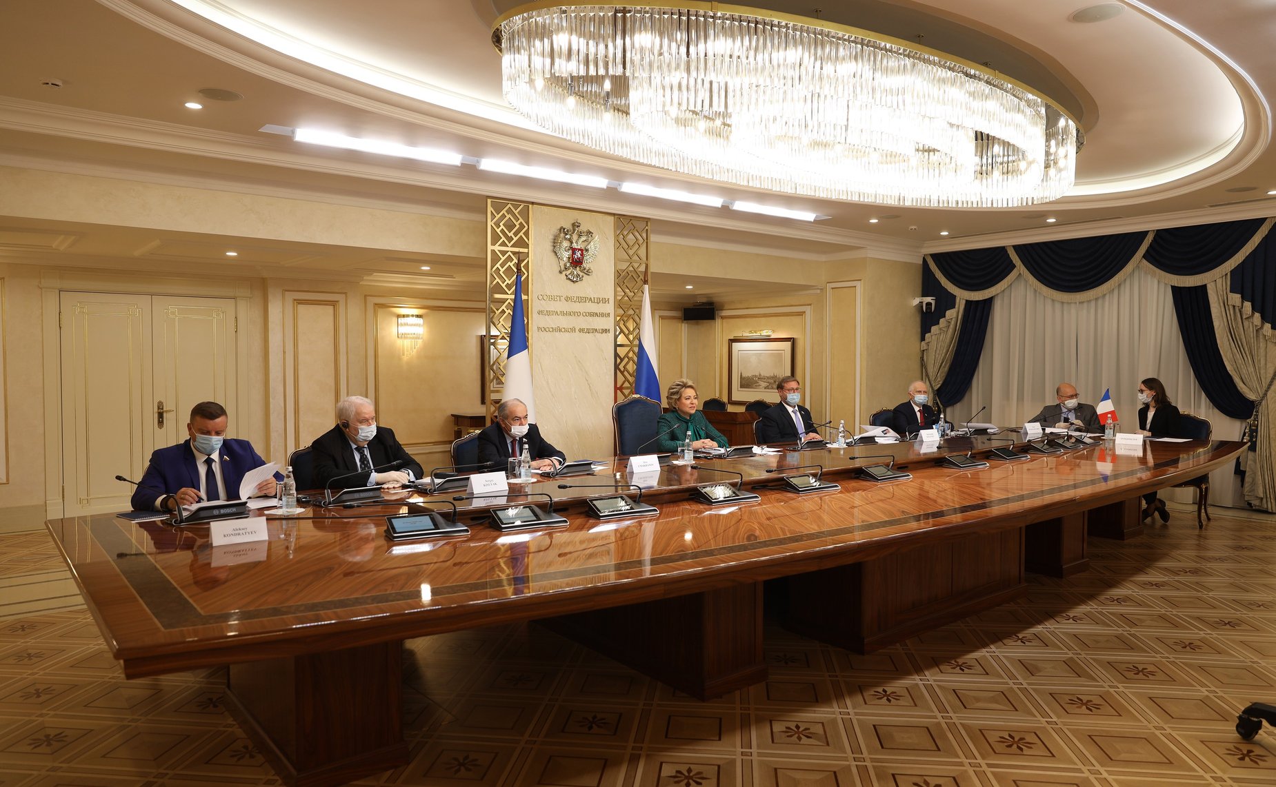 Переговоры Председателя СФ Валентины Матвиенко с Председателем Сената Французской Республики Жераром Ларше