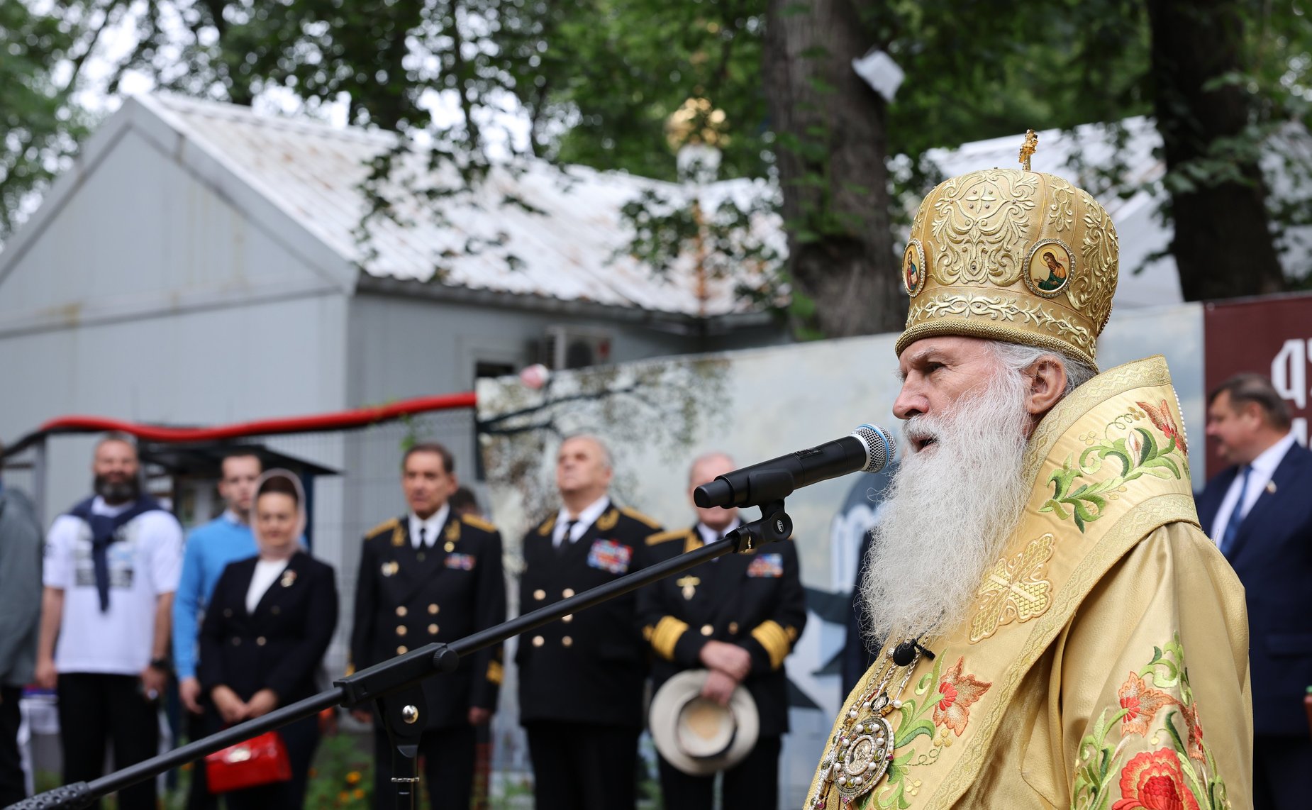 Церемония передачи частицы мощей святого и праведного Феодора Ушакова храму Богоявления-на-Острову