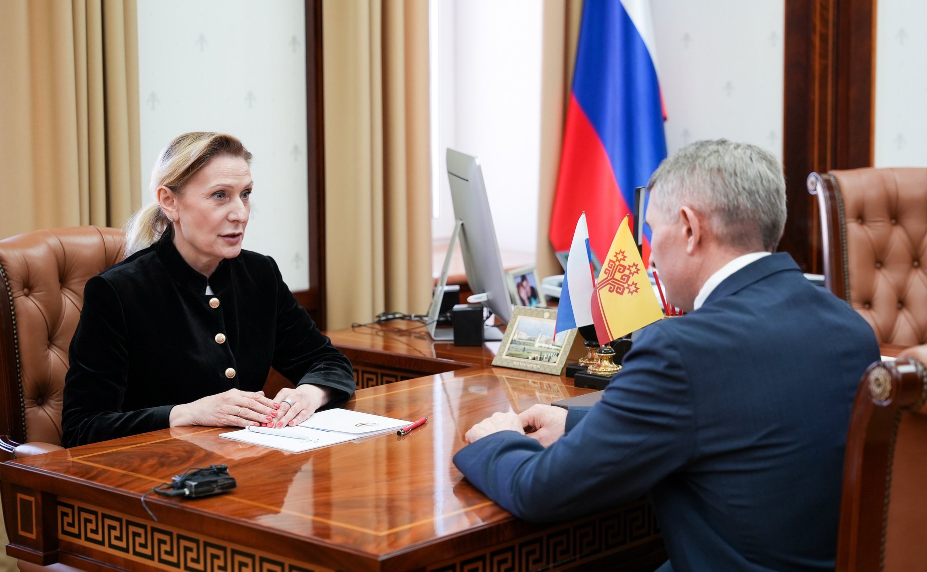 Встреча Инны Святенко с главой Чувашской Республики Олегом Николаевым