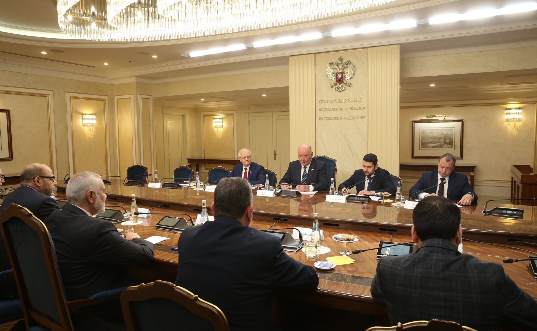 Григорий Карасин принял председателя Политбюро ХАМАС Исмаила Ханию